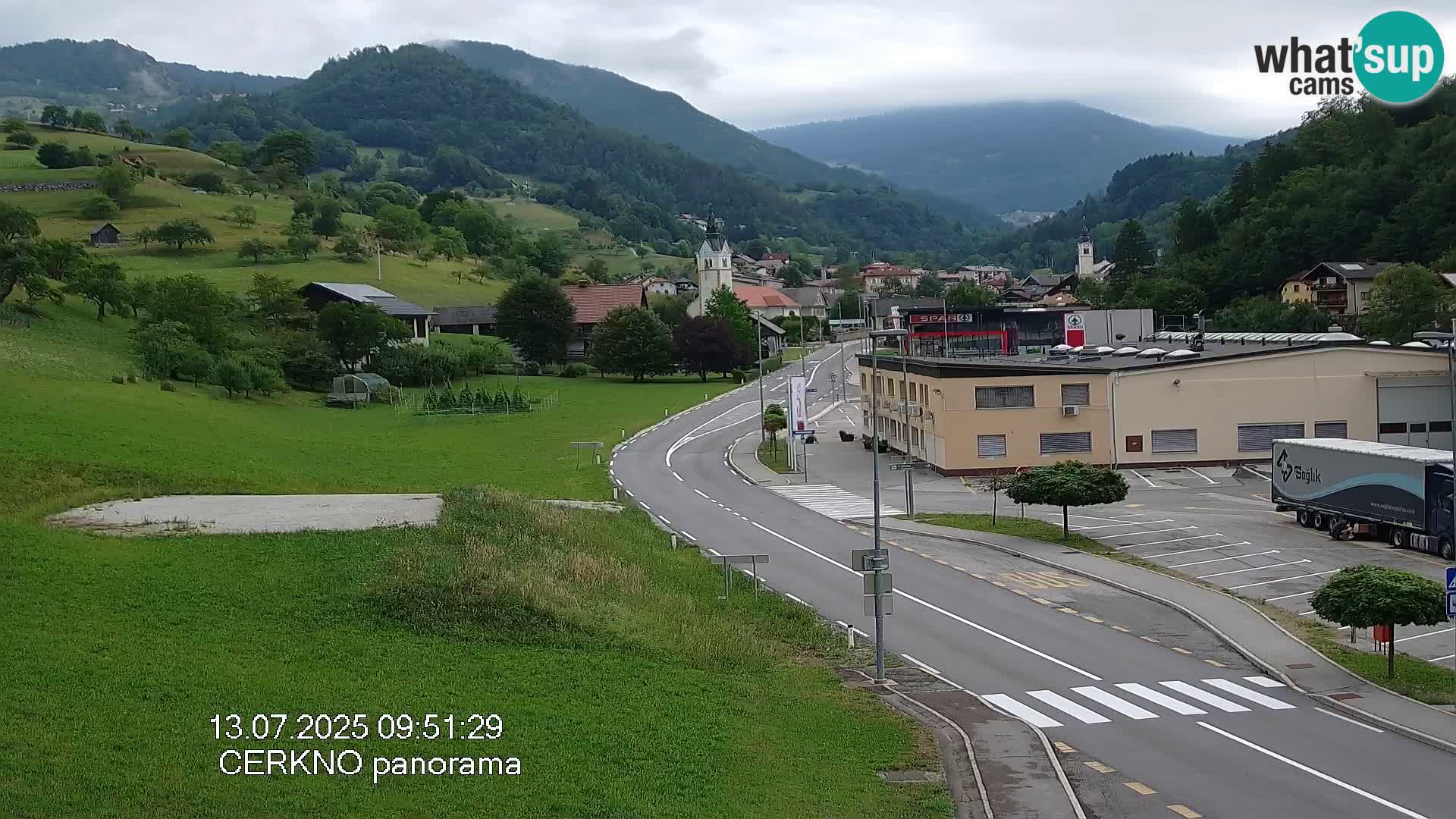 Cerkno city entrance Live Webcam