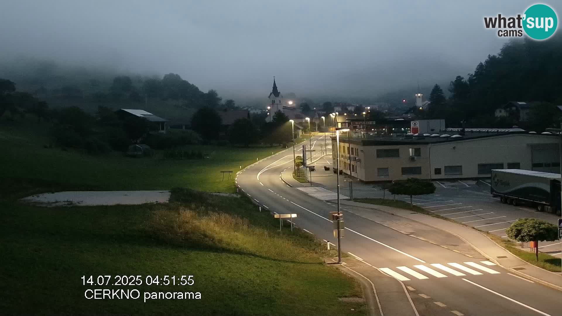 Cerkno city entrance Live Webcam