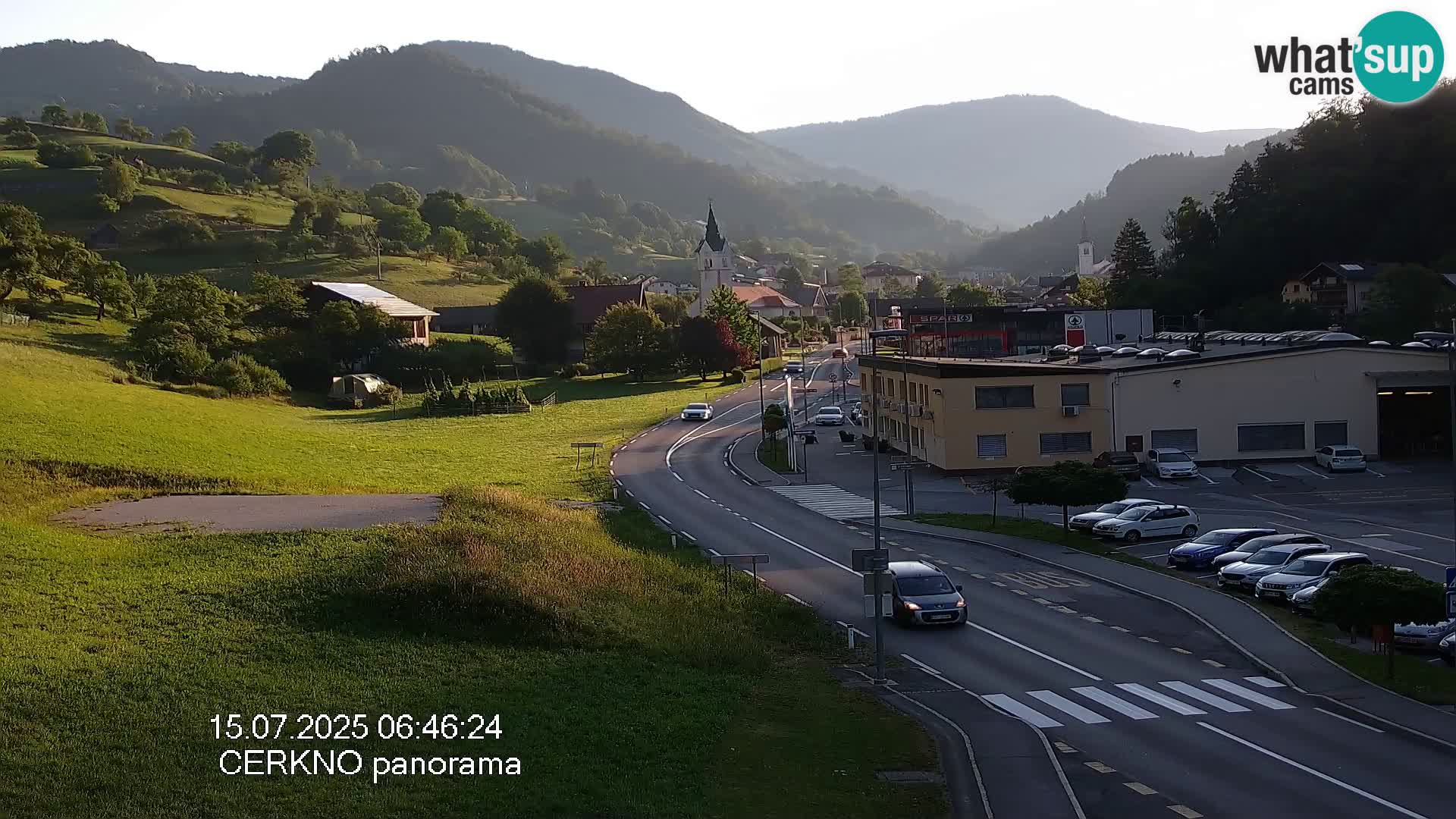 Cerkno entrada a la ciudad Webcam en vivo
