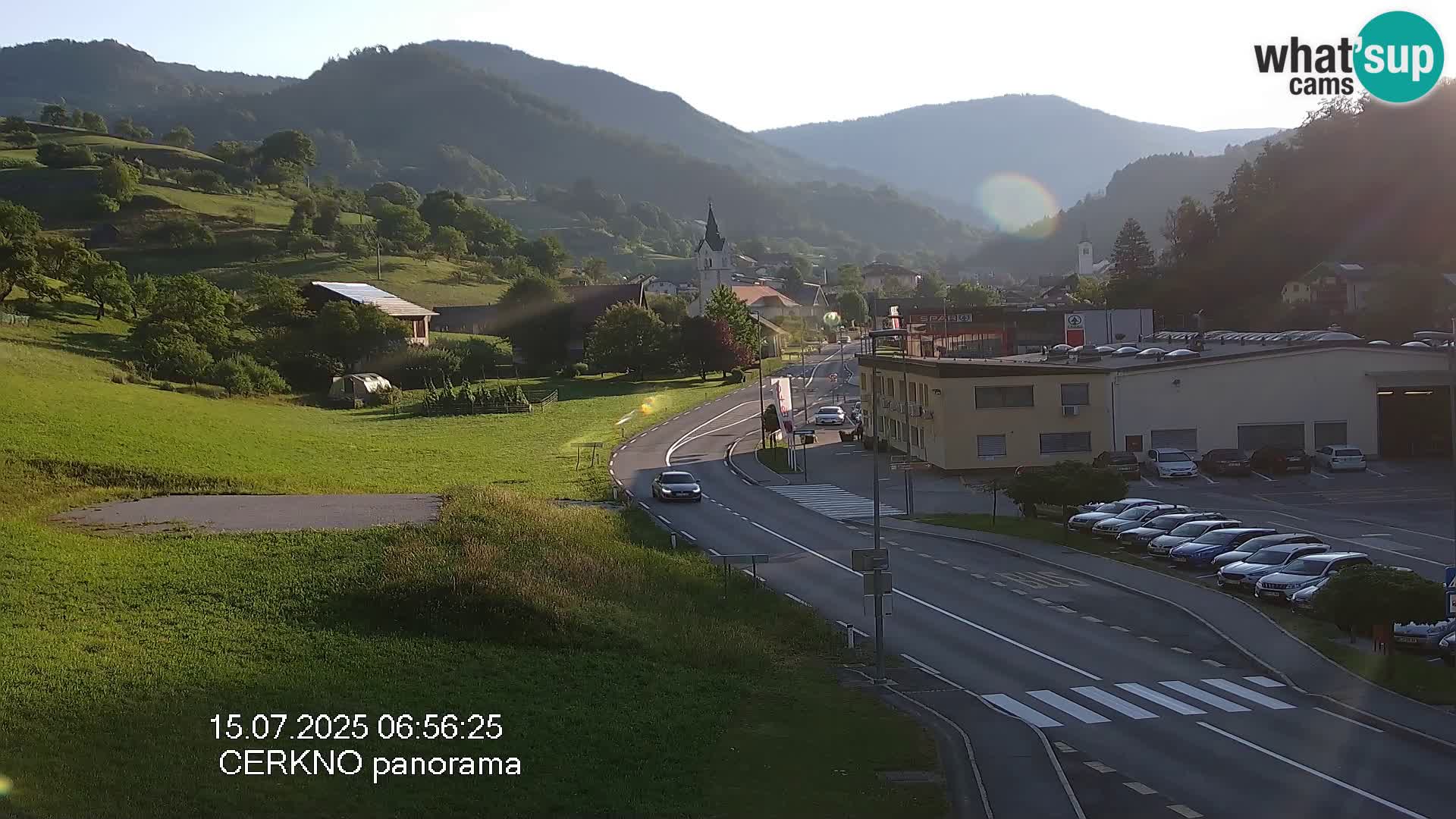 Cerkno entrada a la ciudad Webcam en vivo