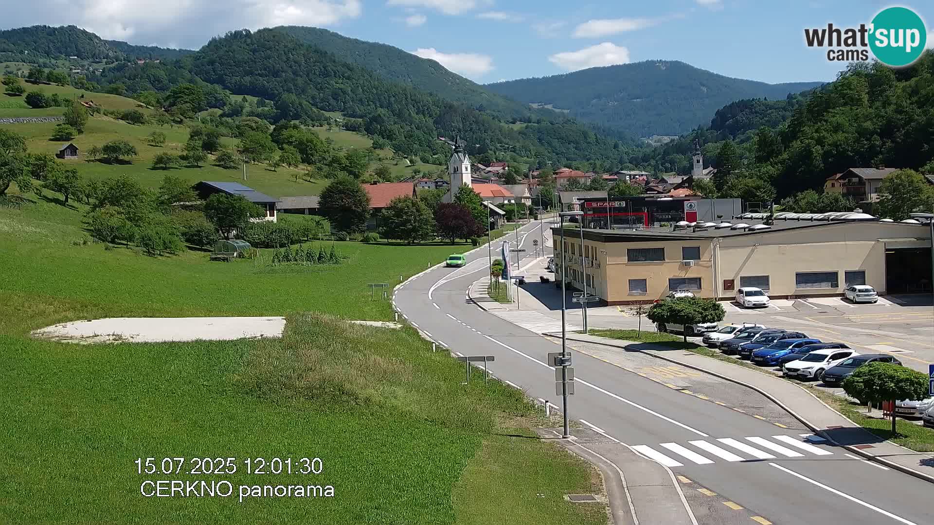 Webcam en direct – Entrée de la ville de Cerkno