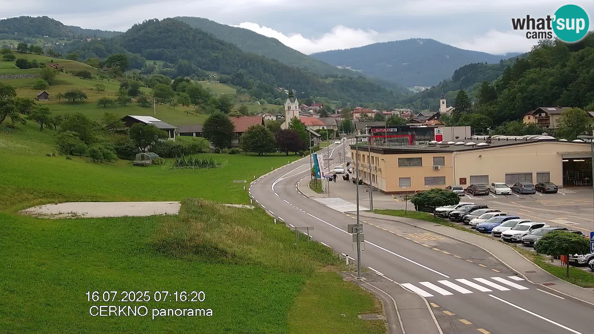 Cerkno city entrance Live Webcam