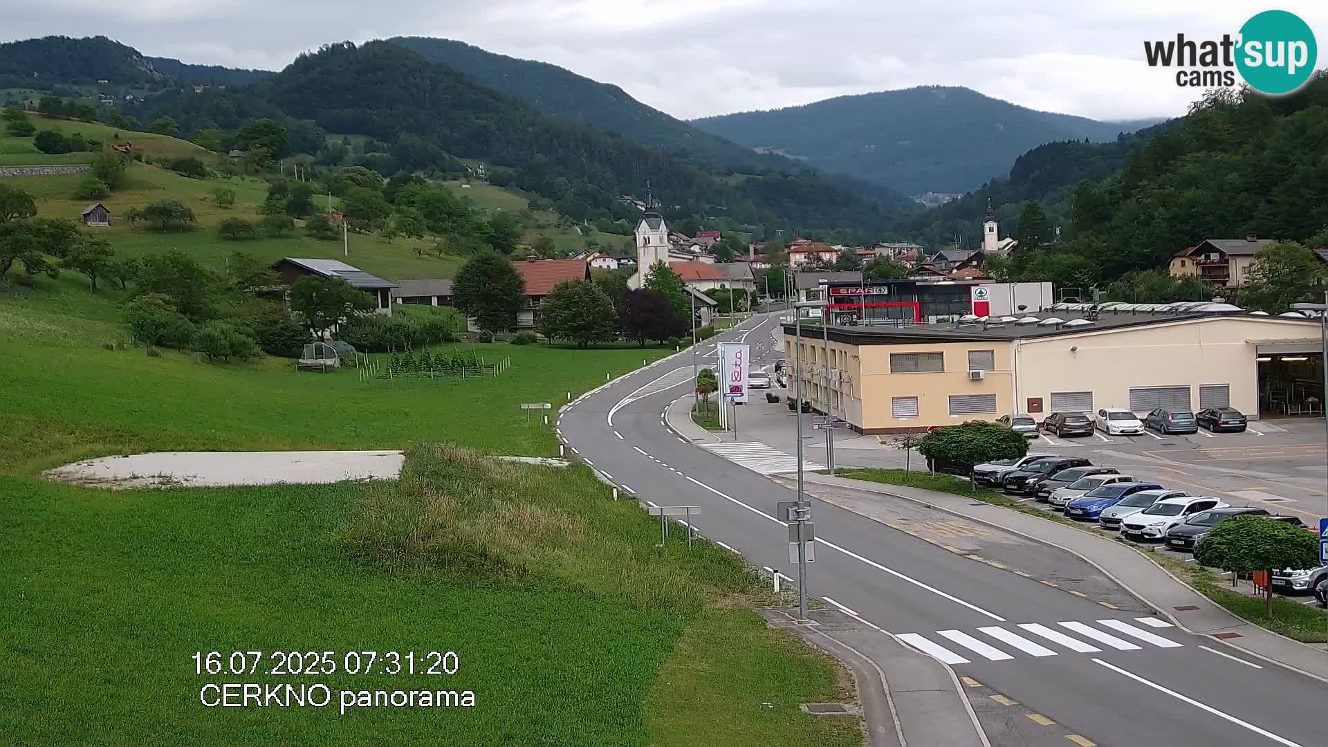 Cerkno city entrance Live Webcam
