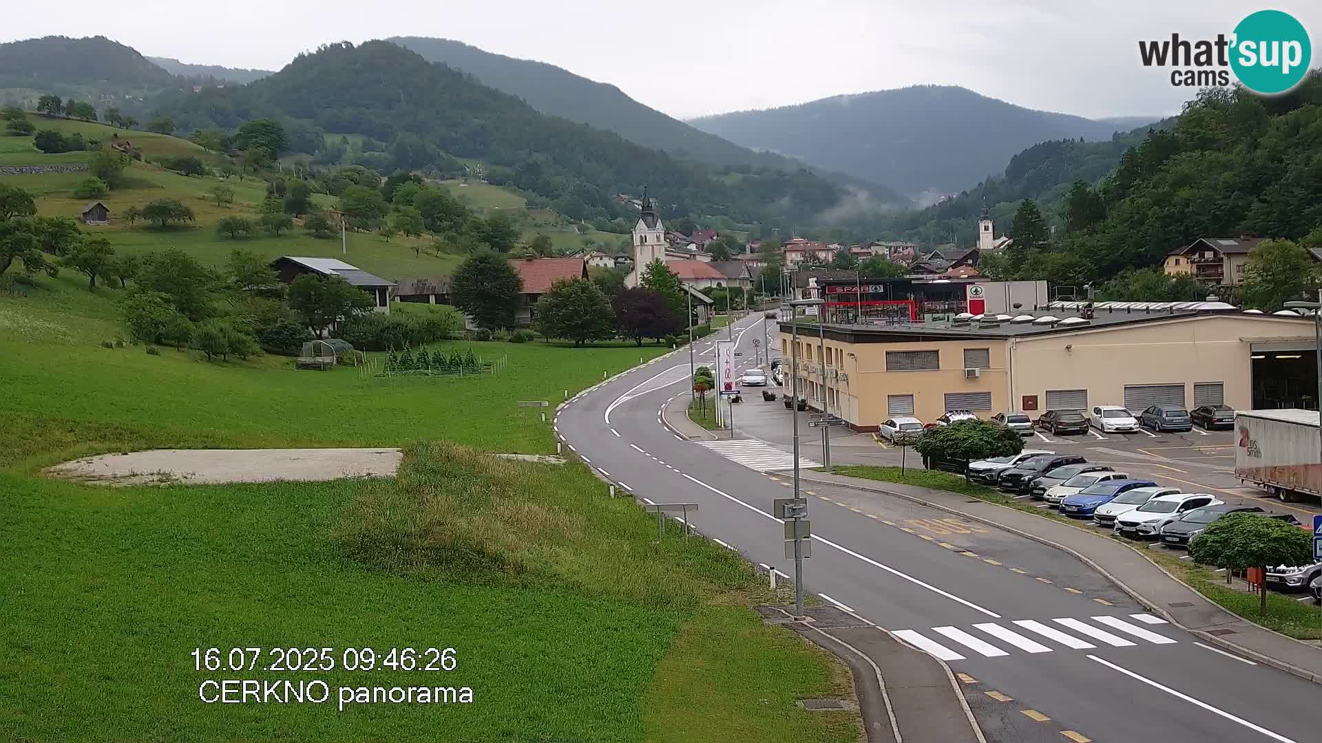 Cerkno city entrance Live Webcam