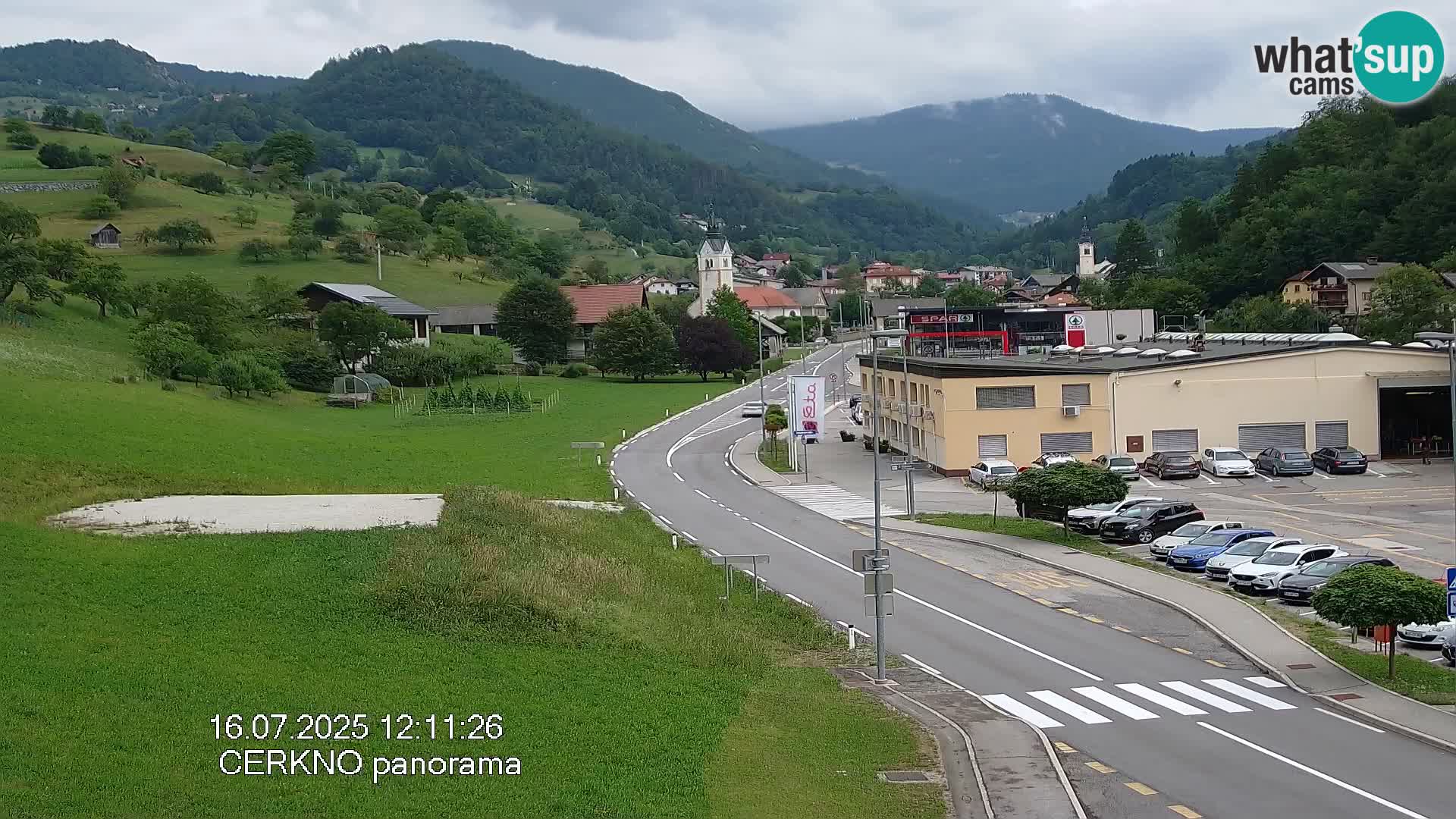 Cerkno entrada a la ciudad Webcam en vivo