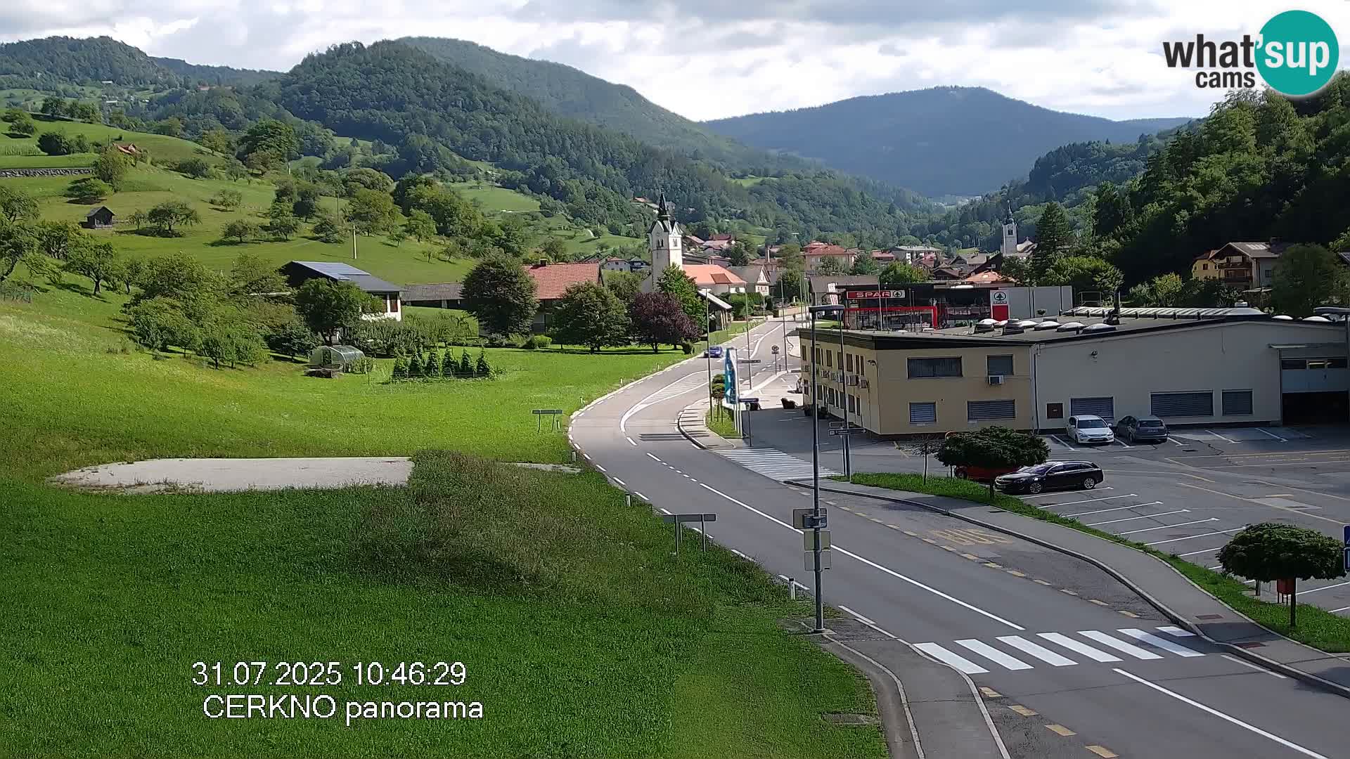 Cerkno city entrance Live Webcam