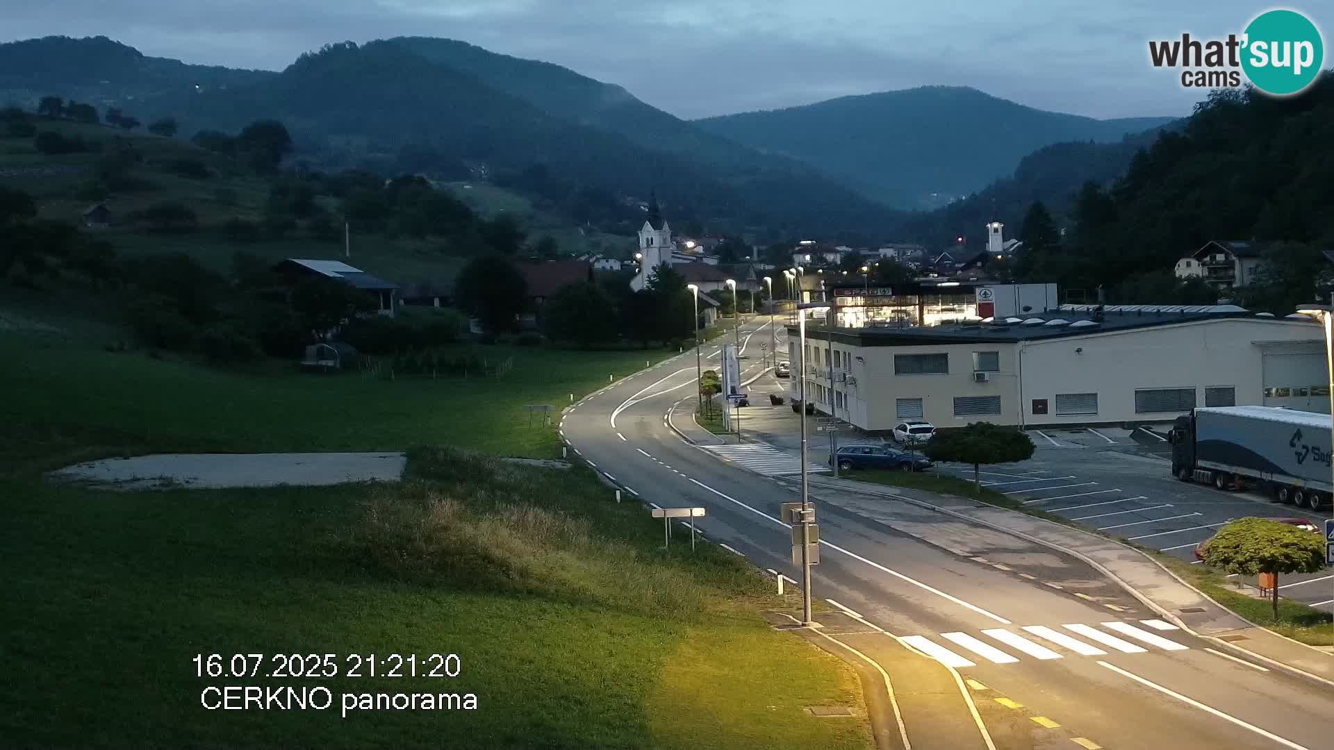 Cerkno entrada a la ciudad Webcam en vivo