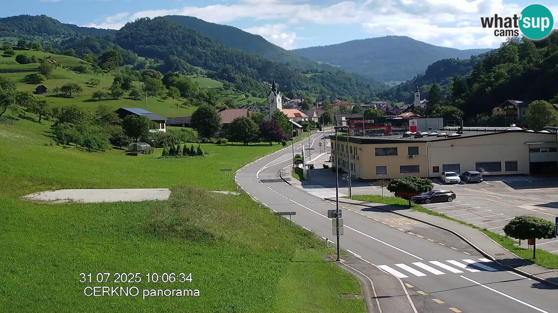Cerkno entrada a la ciudad Webcam en vivo