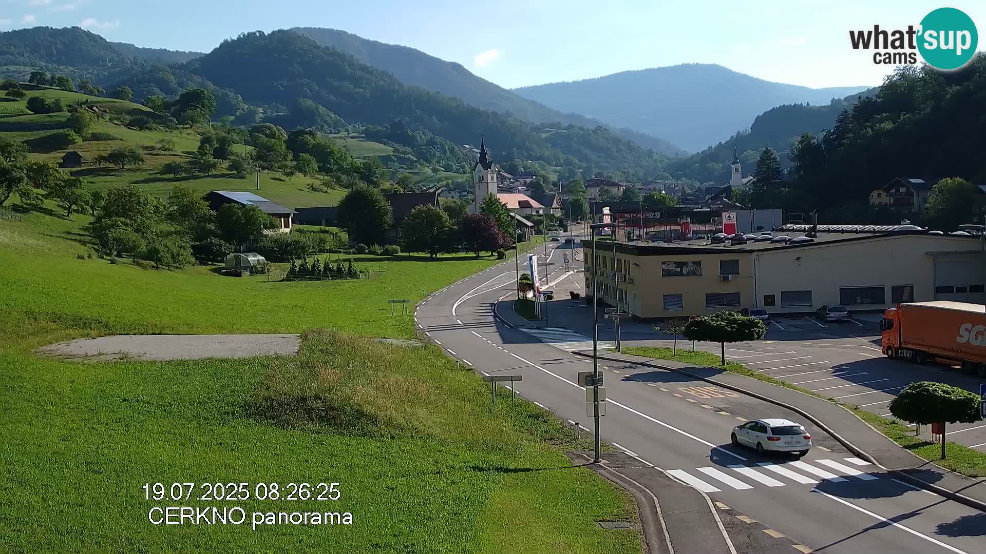 Cerkno city entrance Live Webcam