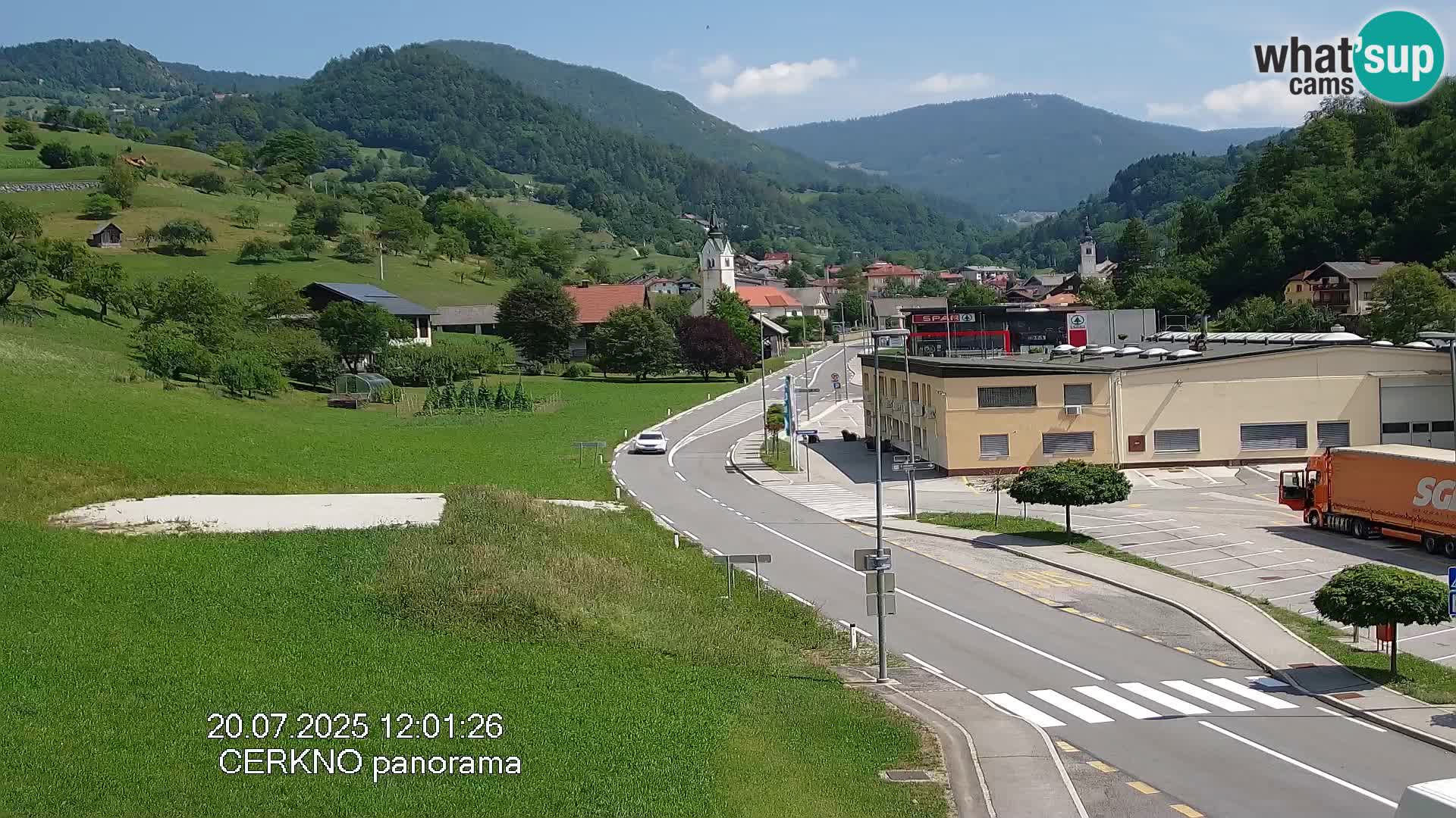 Cerkno city entrance Live Webcam