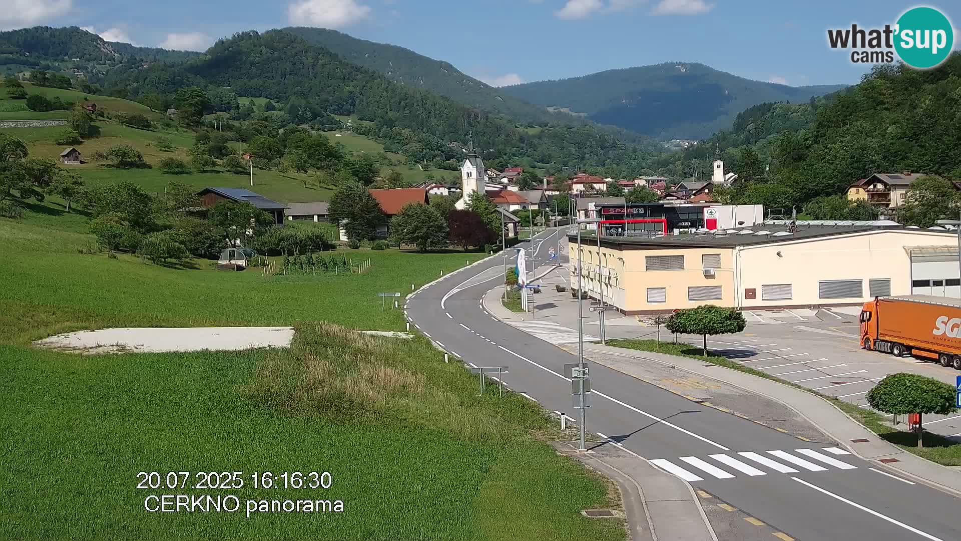 Cerkno city entrance Live Webcam