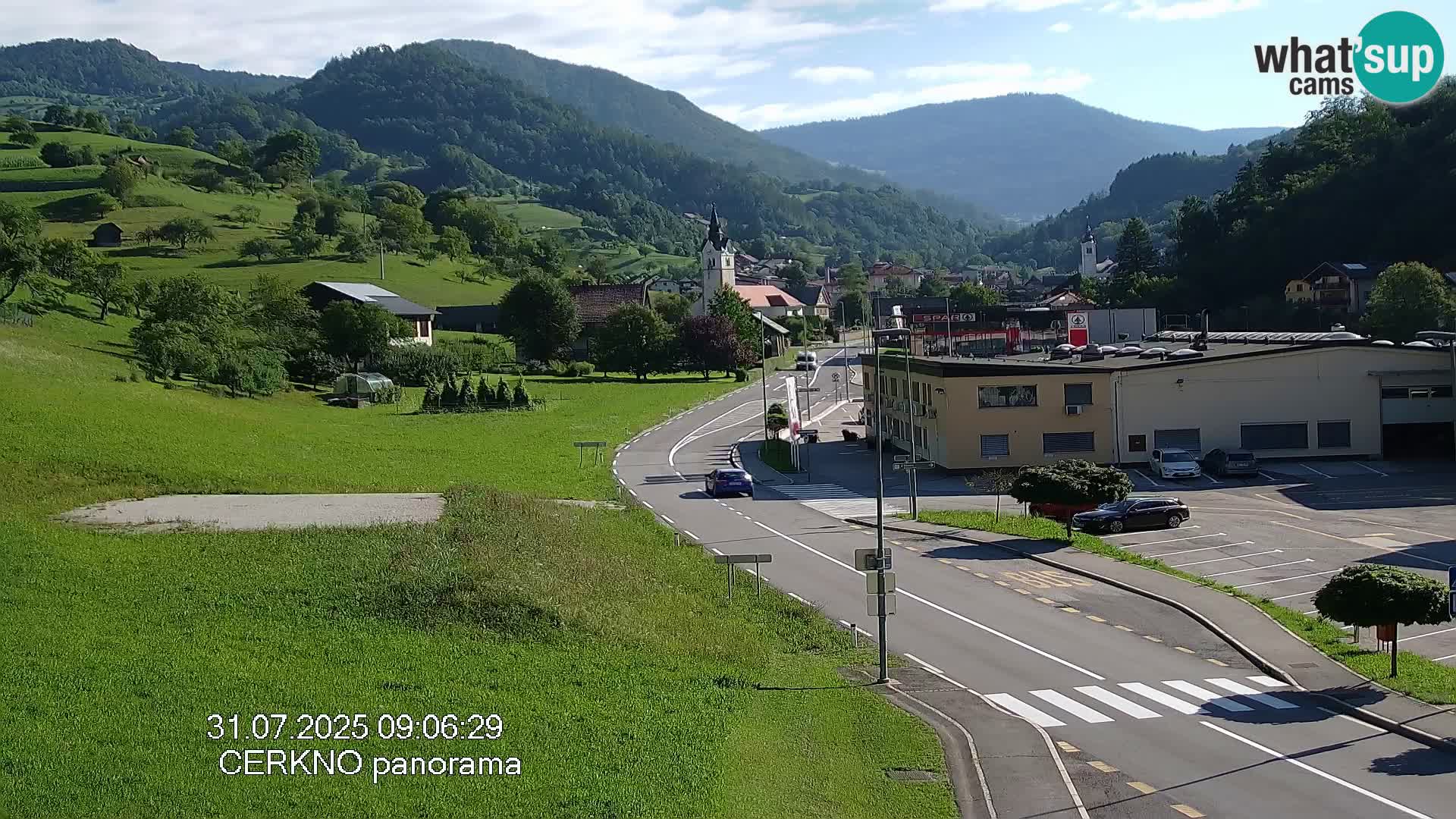 Cerkno entrada a la ciudad Webcam en vivo