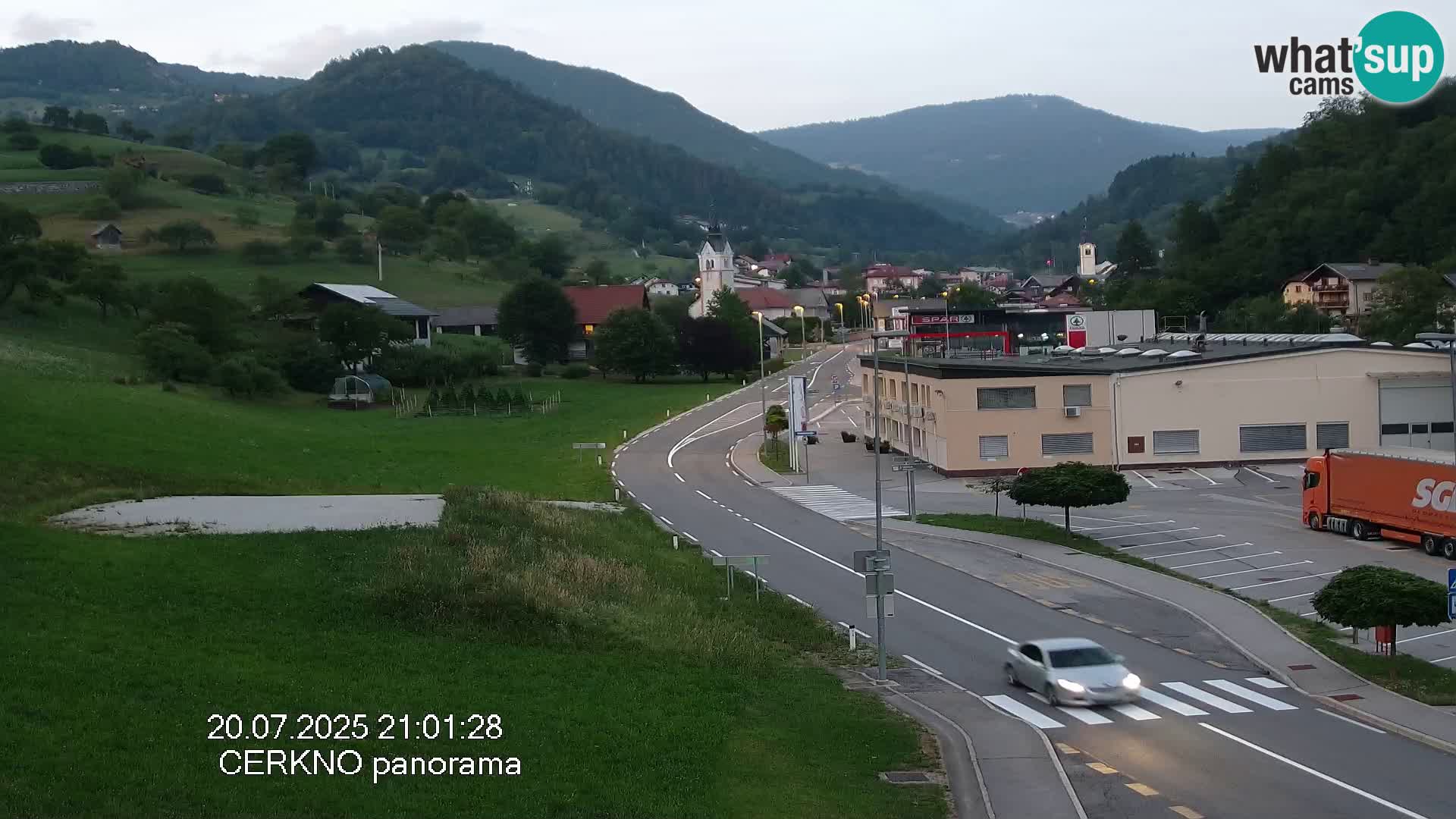 Cerkno city entrance Live Webcam