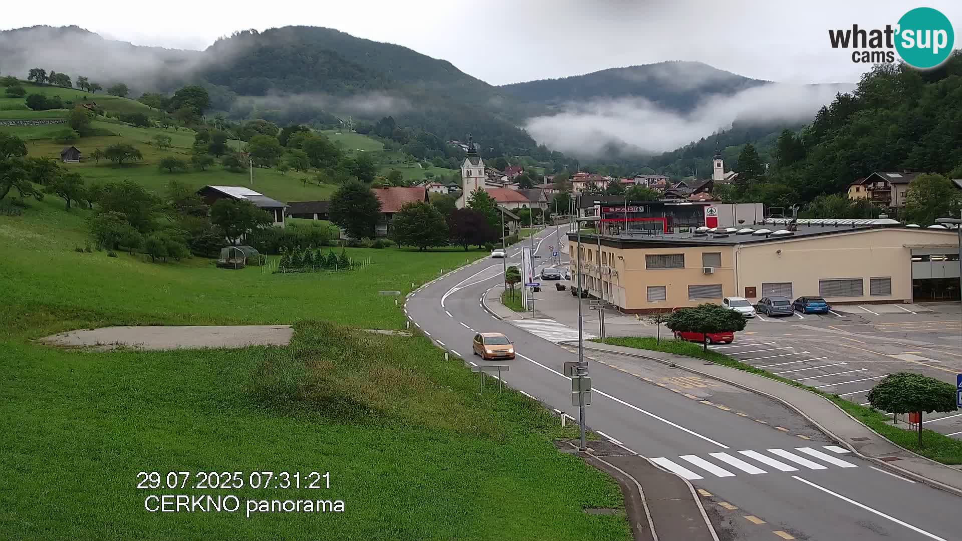 Cerkno city entrance Live Webcam