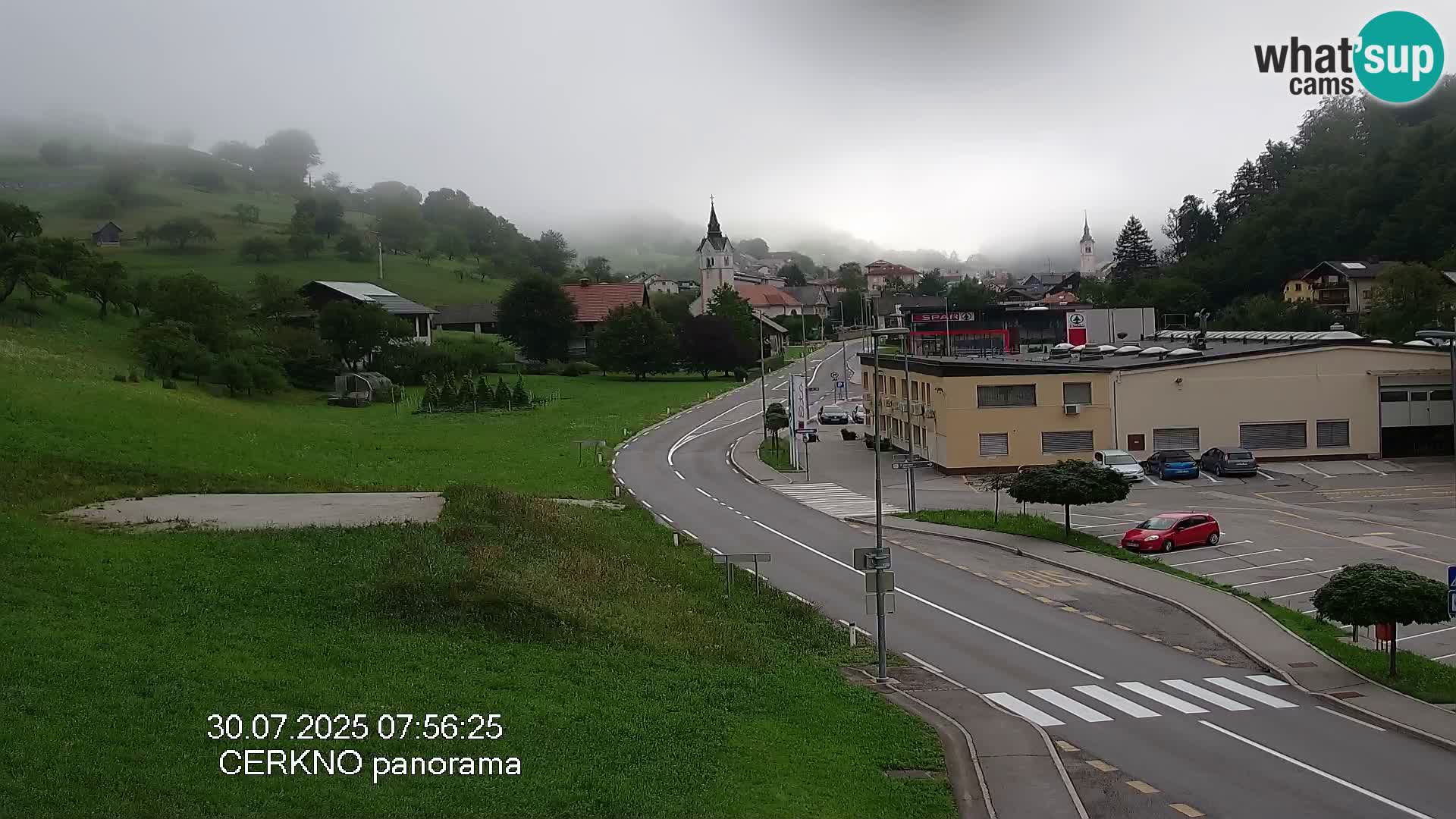Cerkno city entrance Live Webcam