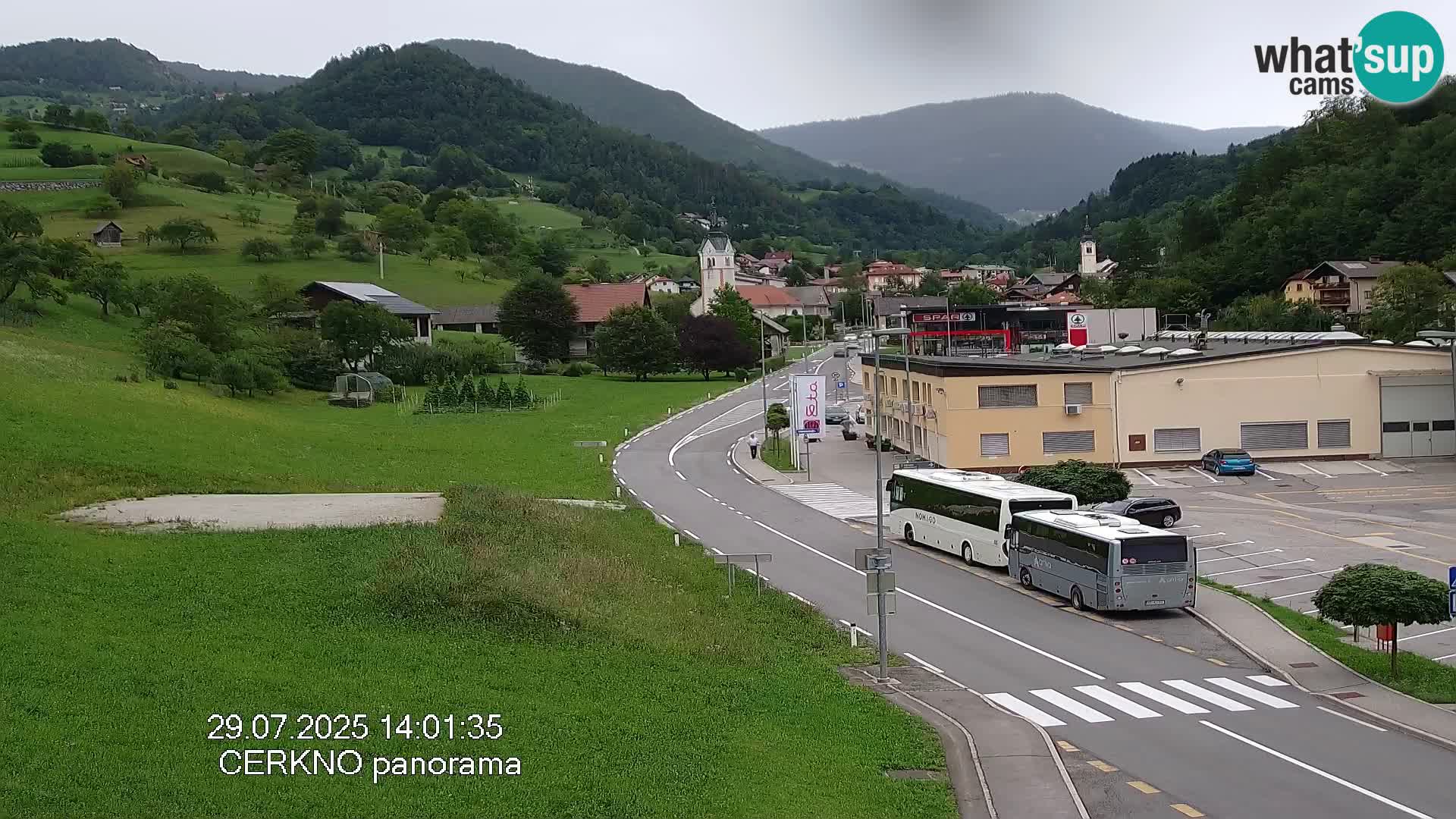 Cerkno city entrance Live Webcam