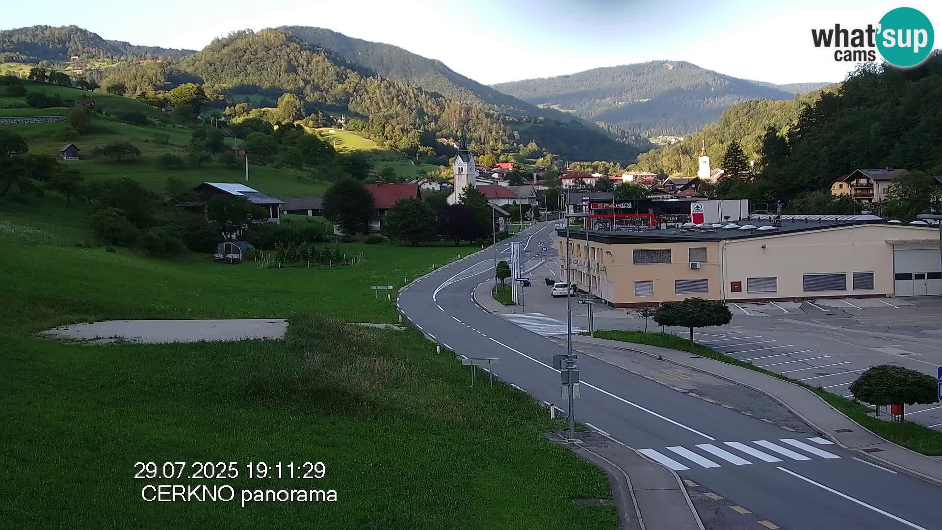 Cerkno city entrance Live Webcam