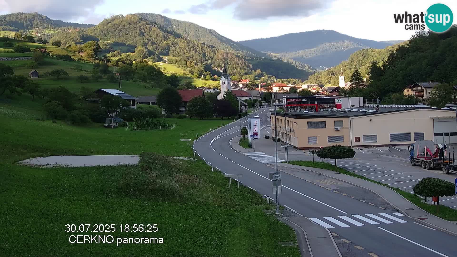 Cerkno city entrance Live Webcam
