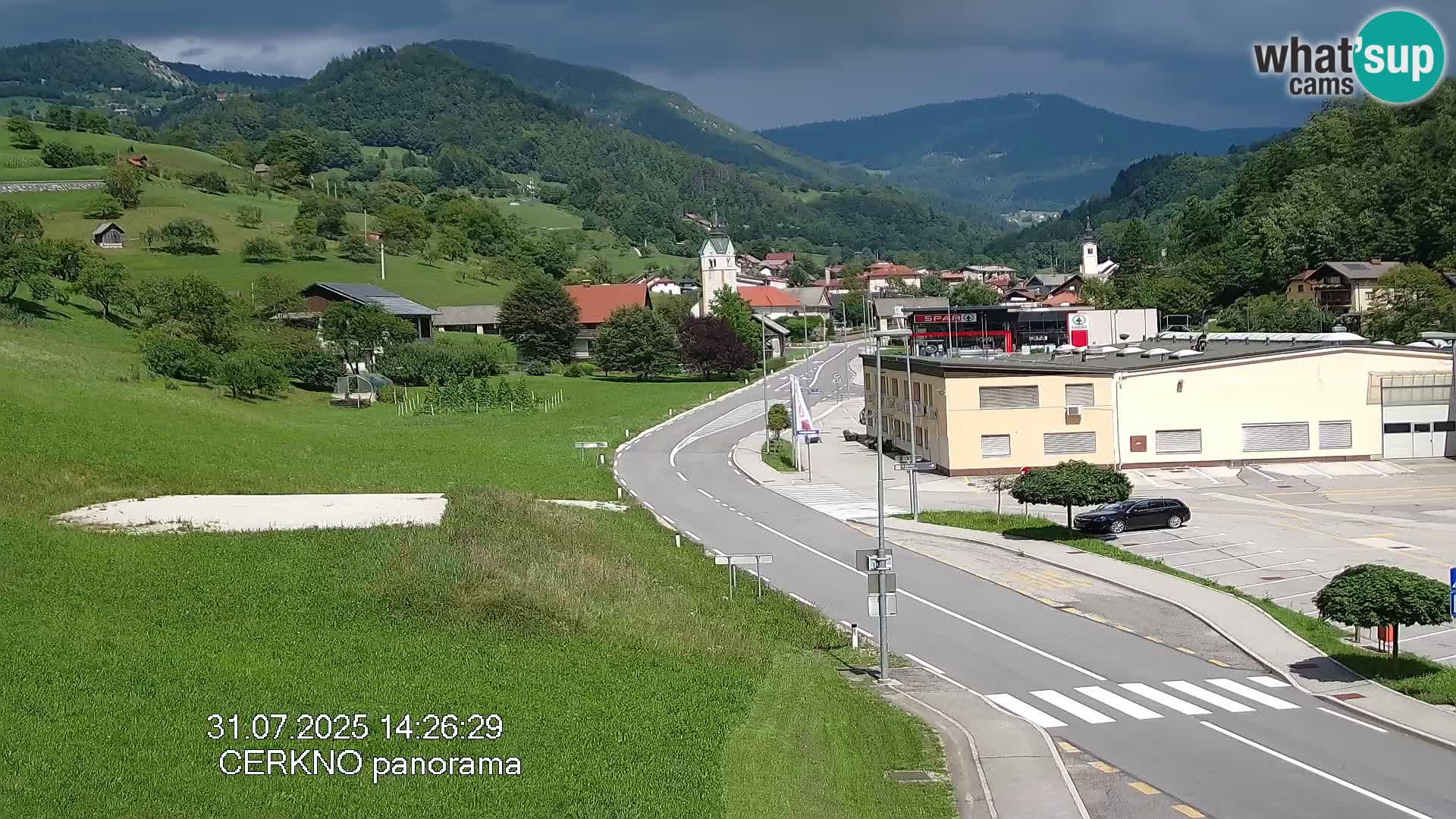 Cerkno city entrance Live Webcam