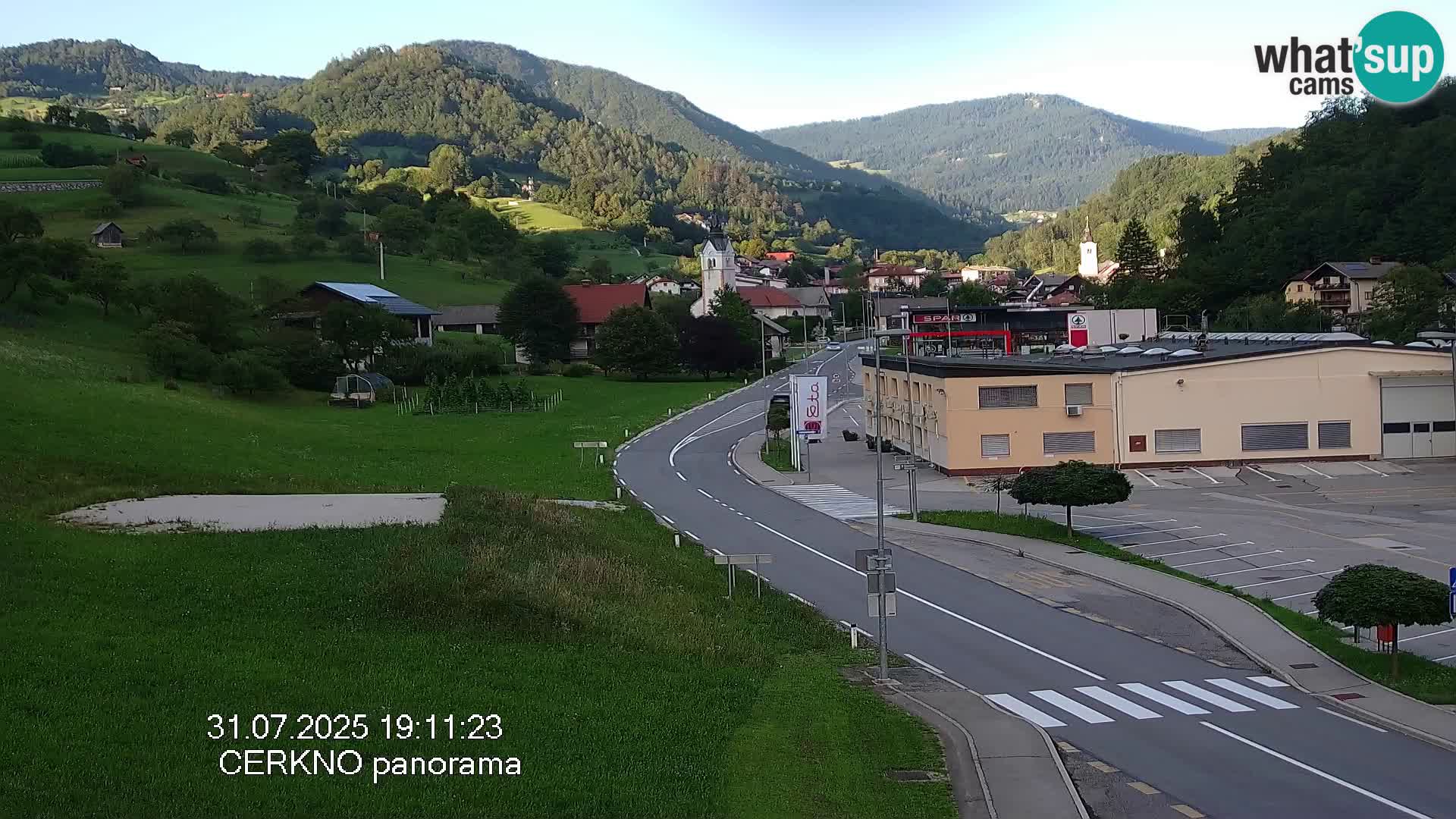 Cerkno city entrance Live Webcam