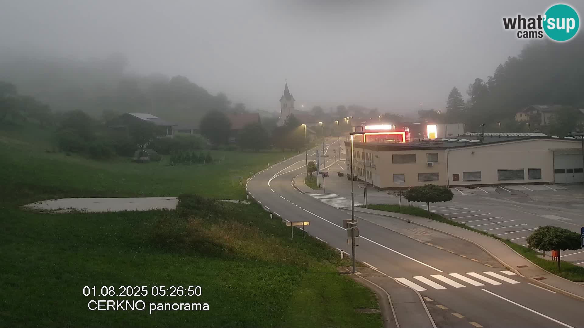 Cerkno city entrance Live Webcam