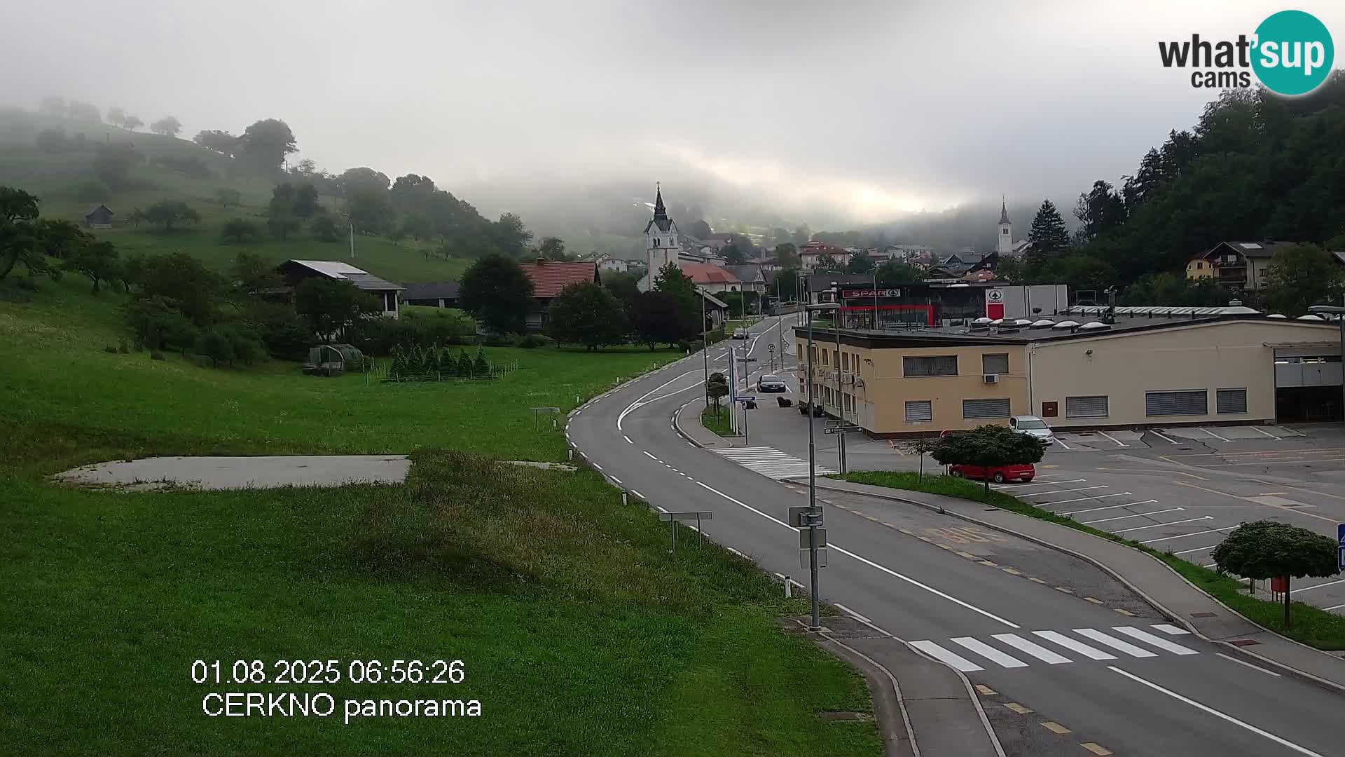 Webcam en direct – Entrée de la ville de Cerkno