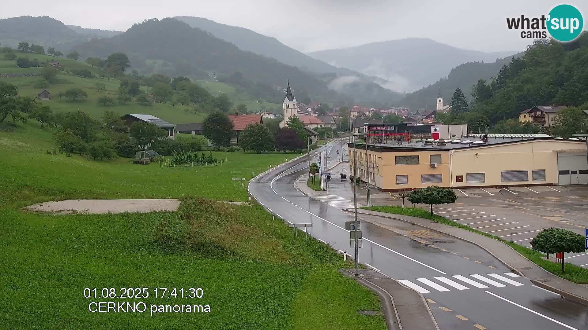 Cerkno city entrance Live Webcam