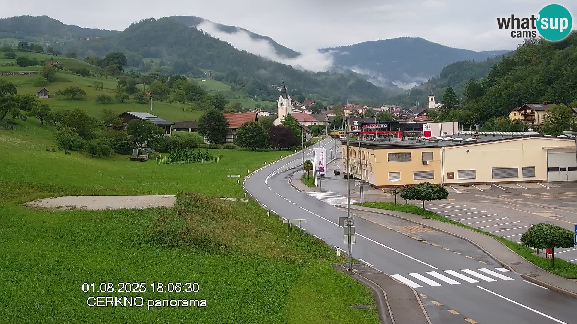 Cerkno city entrance Live Webcam
