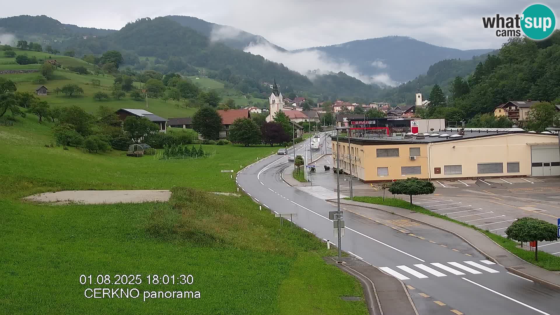 Cerkno city entrance Live Webcam