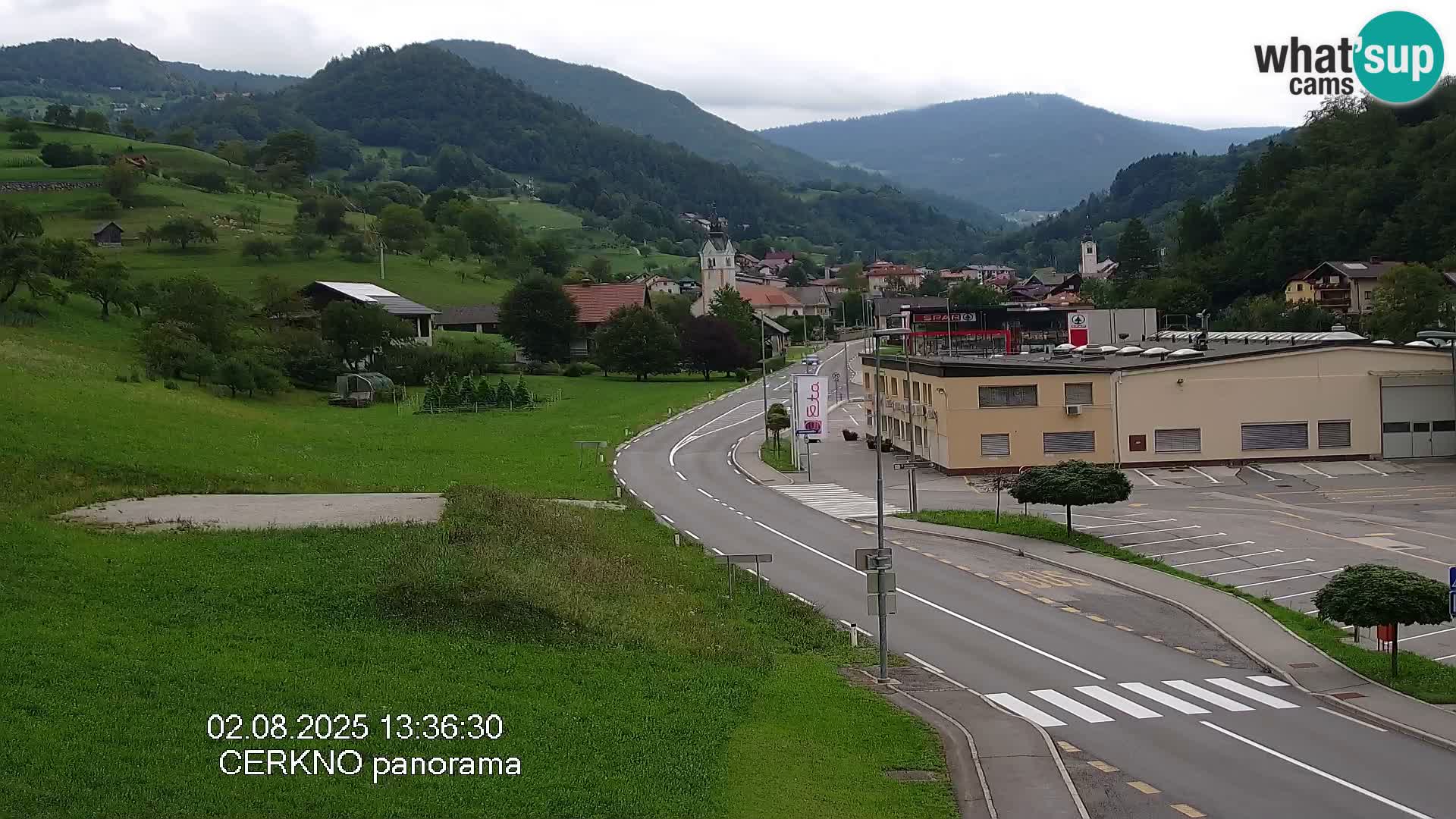 Cerkno entrada a la ciudad Webcam en vivo