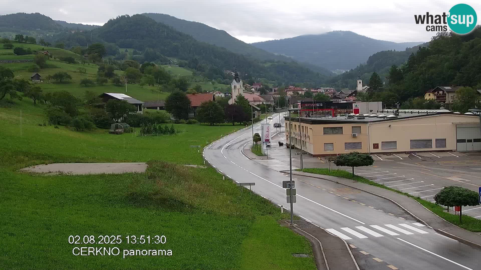 Cerkno entrada a la ciudad Webcam en vivo