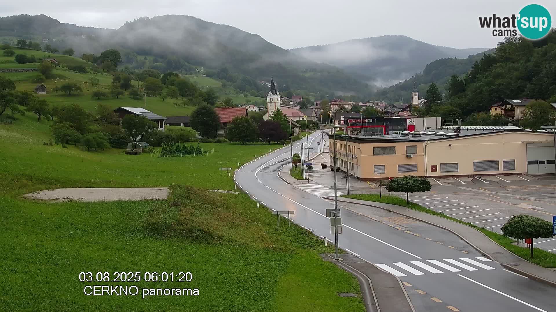Cerkno city entrance Live Webcam