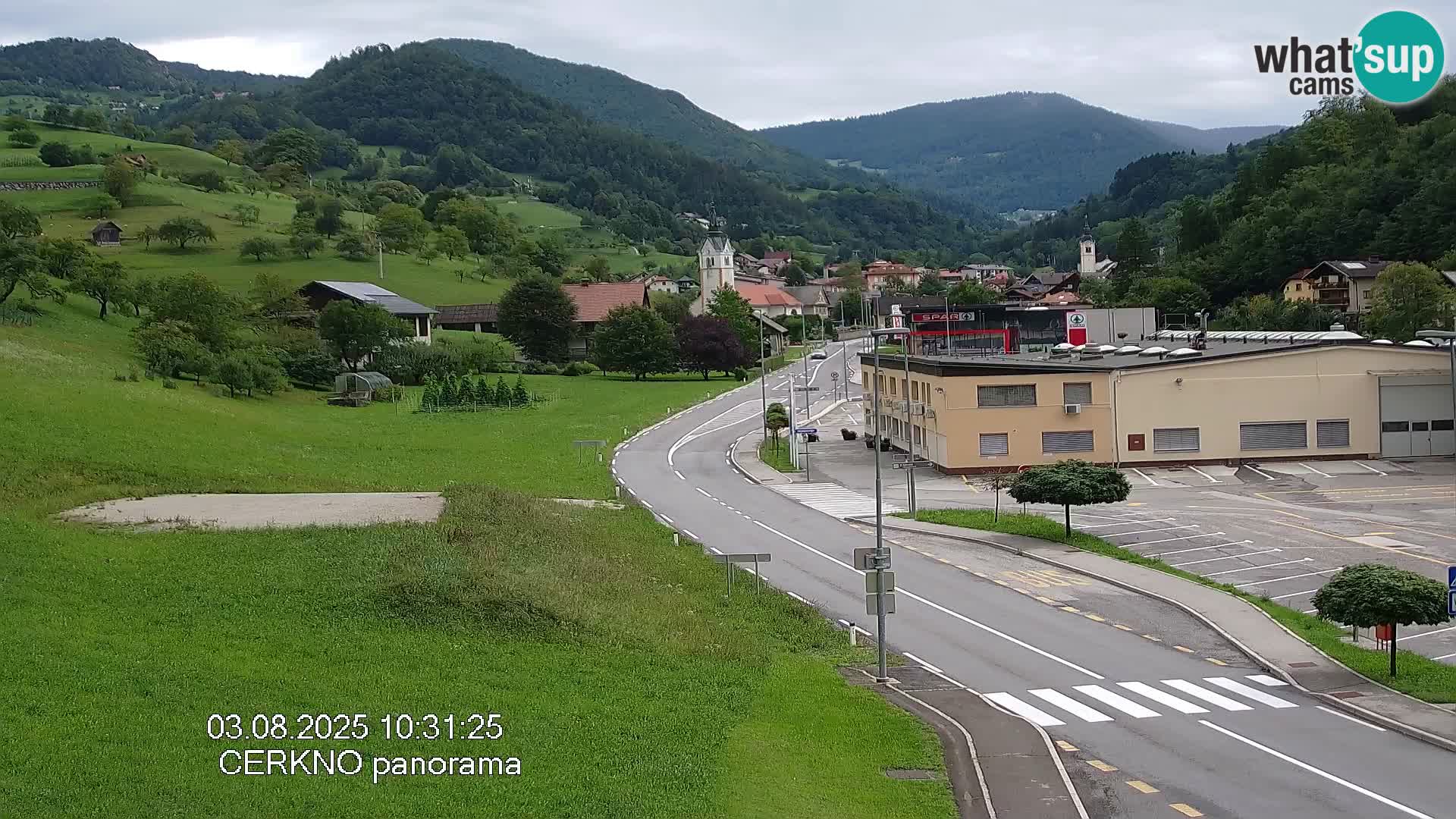 Cerkno entrada a la ciudad Webcam en vivo