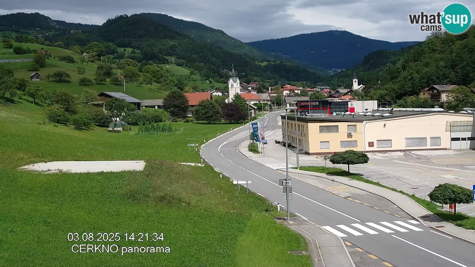 Cerkno city entrance Live Webcam