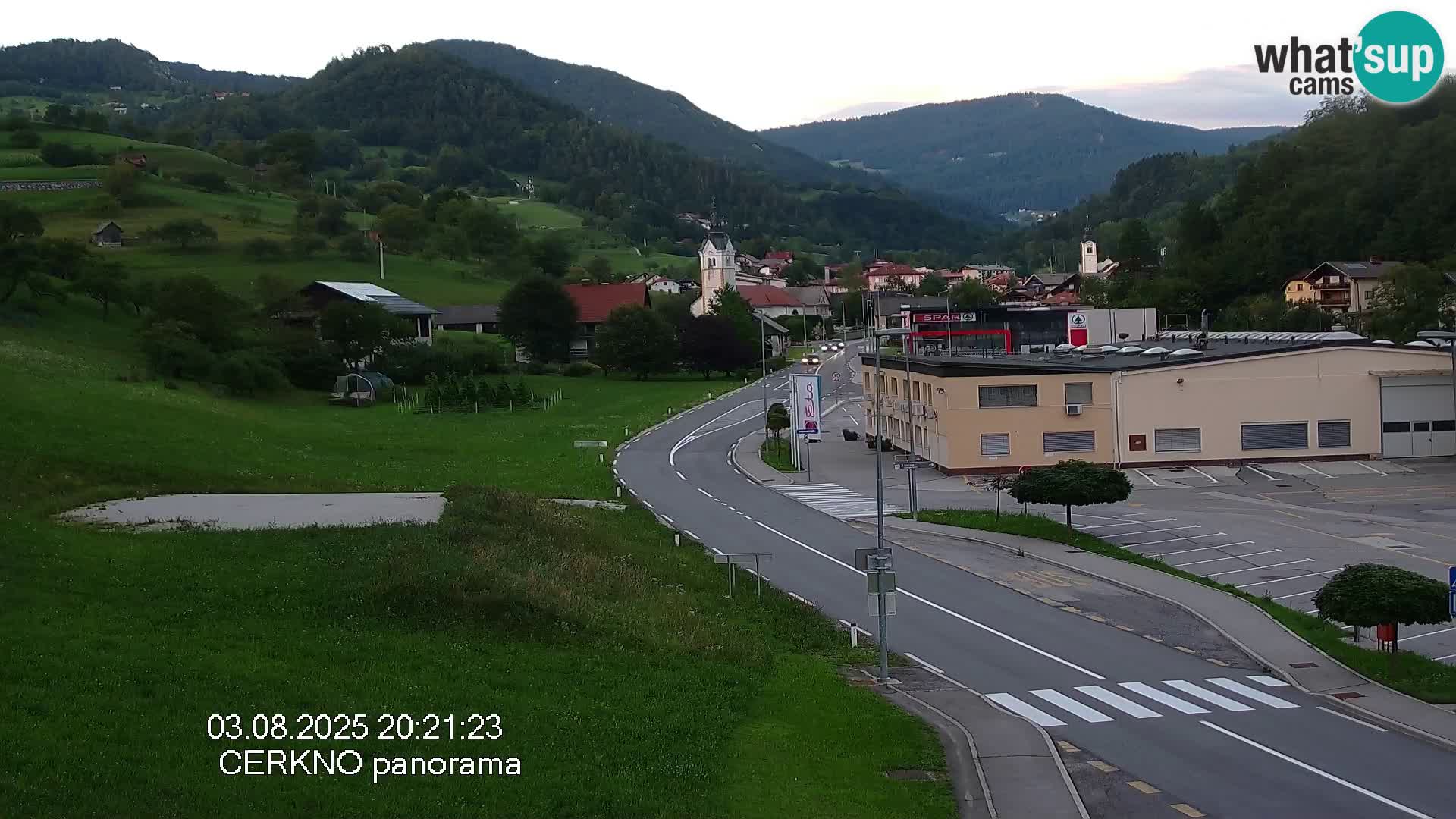 Cerkno city entrance Live Webcam