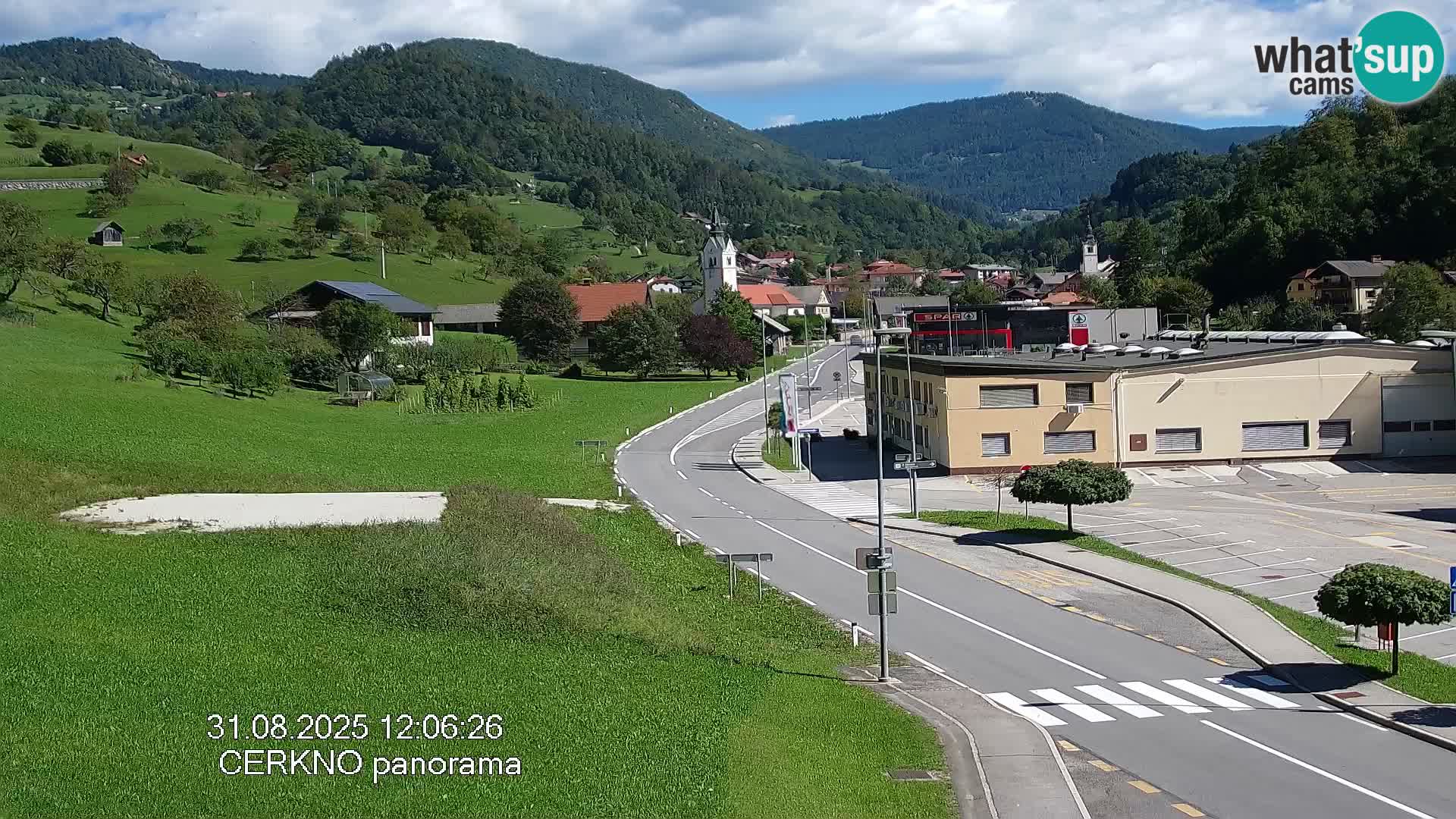 Cerkno entrada a la ciudad Webcam en vivo