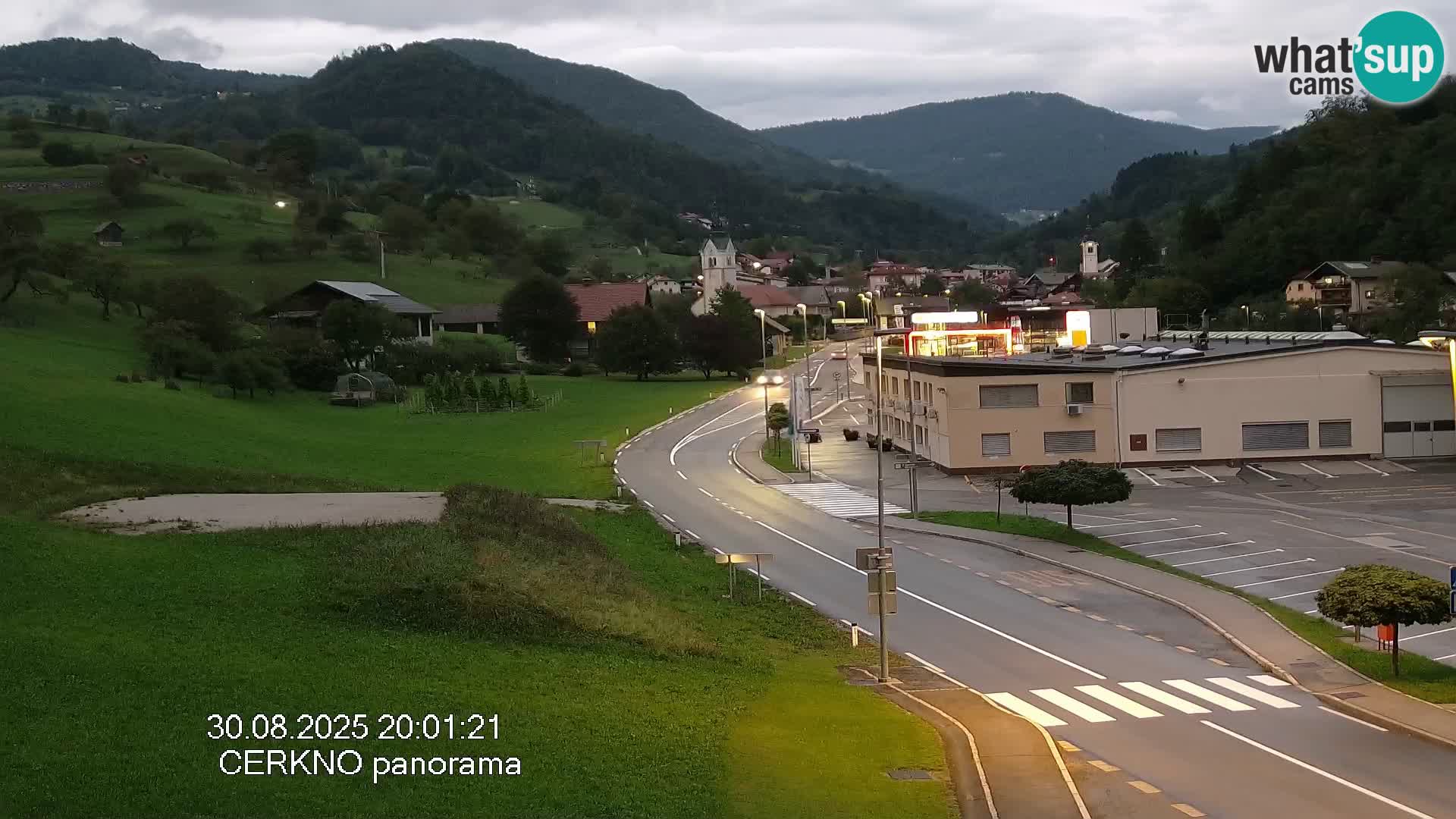 Cerkno entrada a la ciudad Webcam en vivo