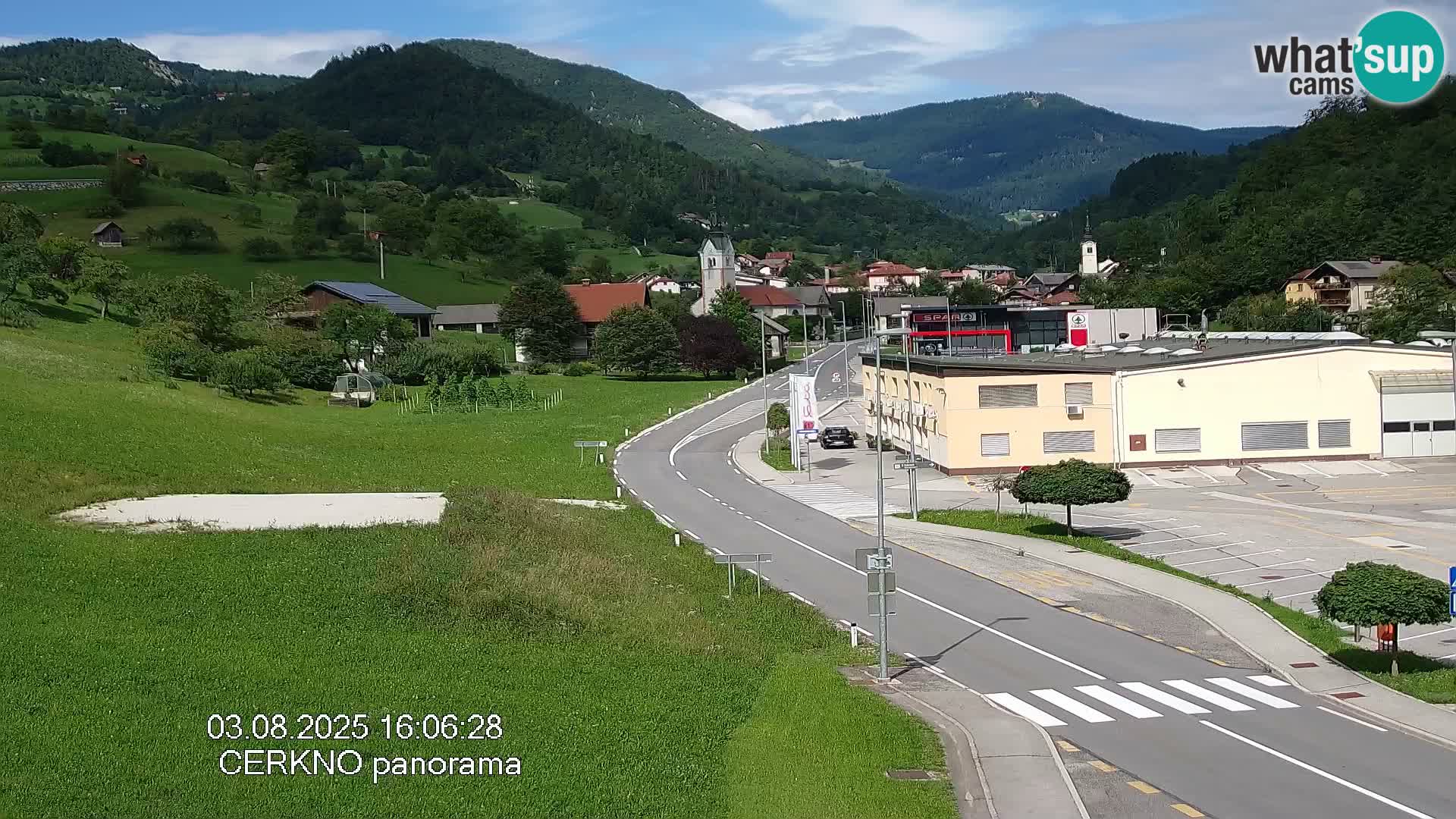 Cerkno city entrance Live Webcam