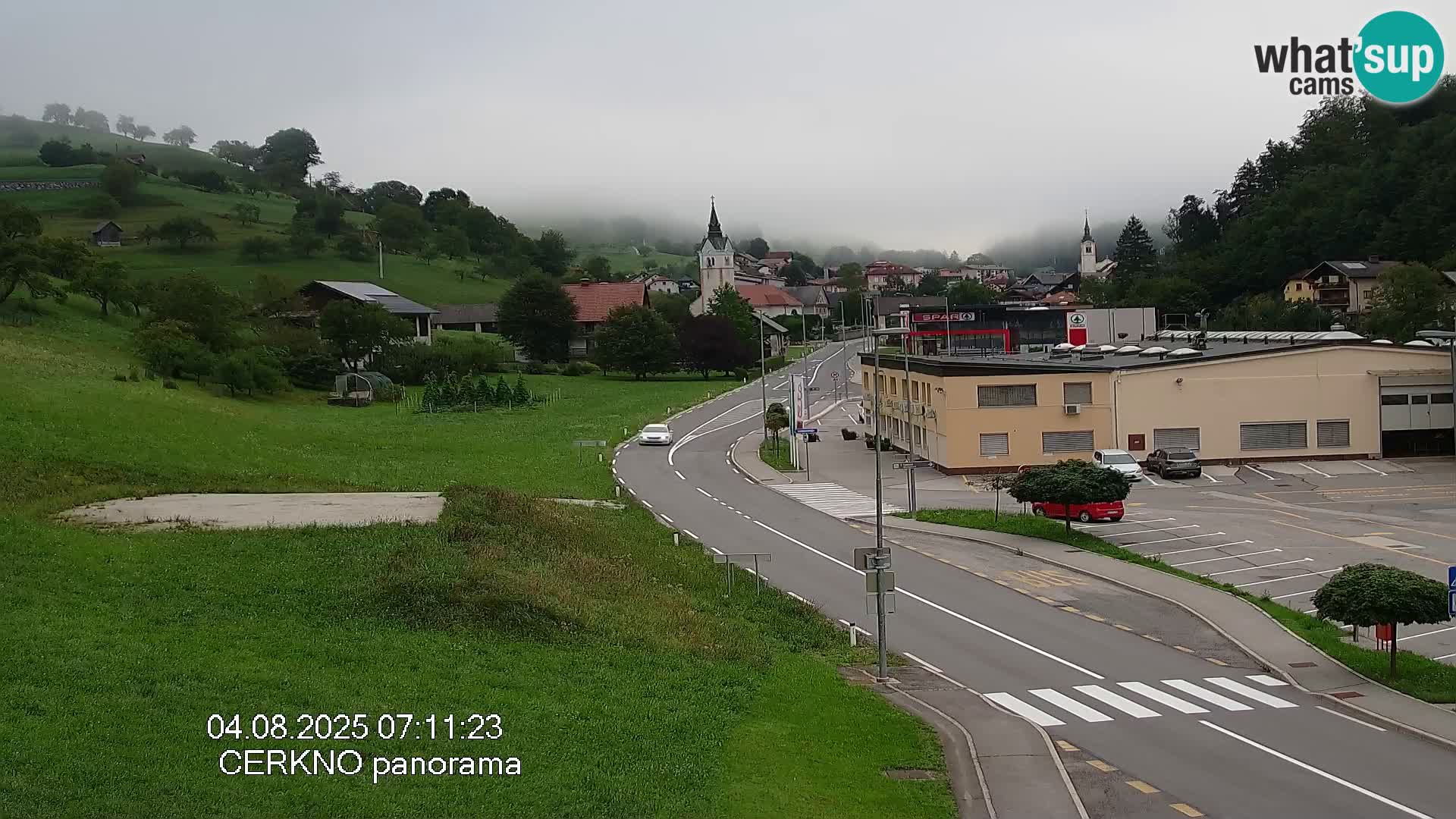 Cerkno city entrance Live Webcam