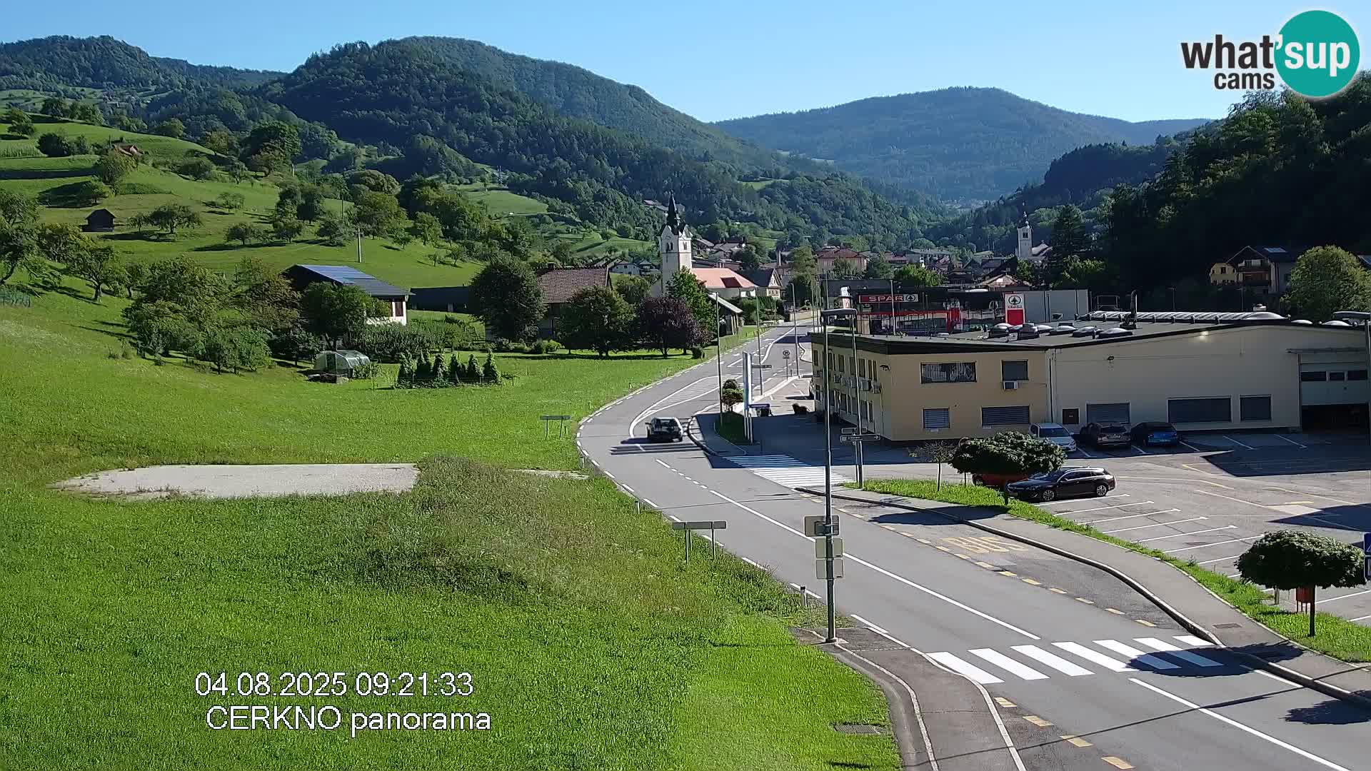 Cerkno city entrance Live Webcam