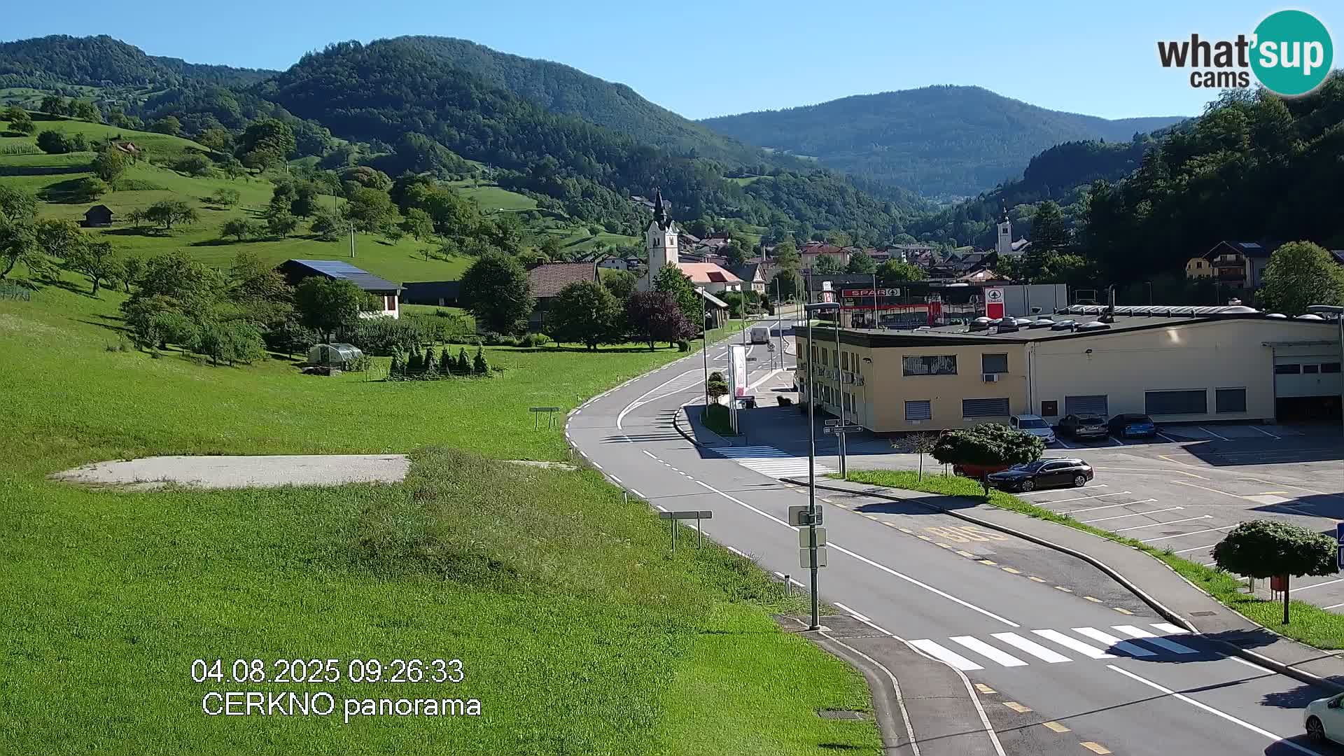 Cerkno city entrance Live Webcam