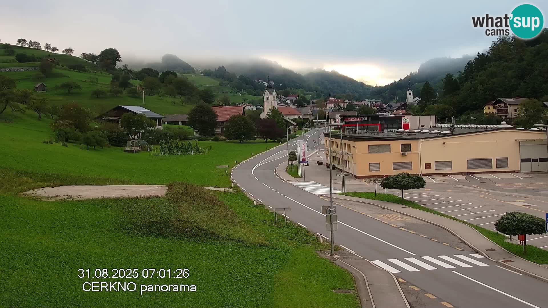 Cerkno city entrance Live Webcam