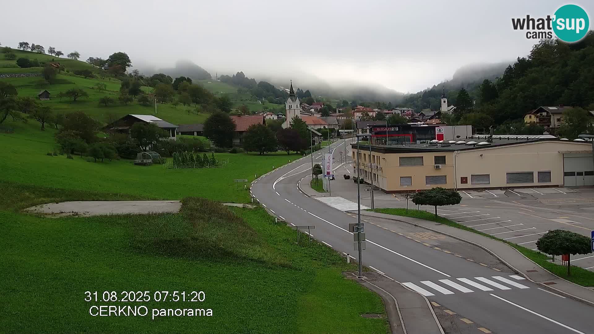 Cerkno city entrance Live Webcam