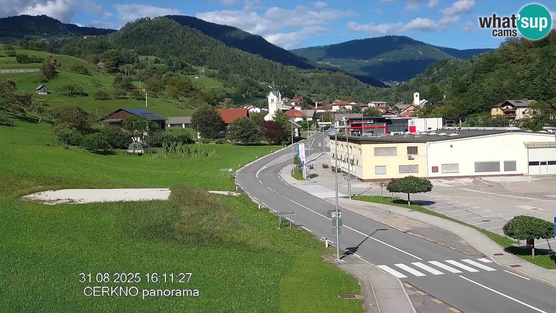Webcam en direct – Entrée de la ville de Cerkno