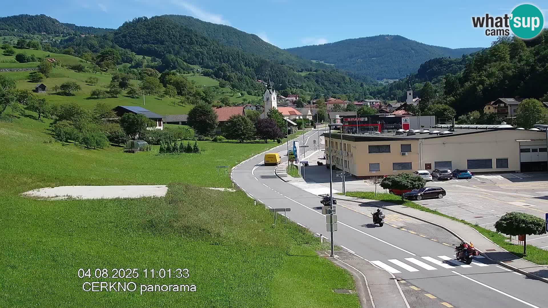 Cerkno city entrance Live Webcam