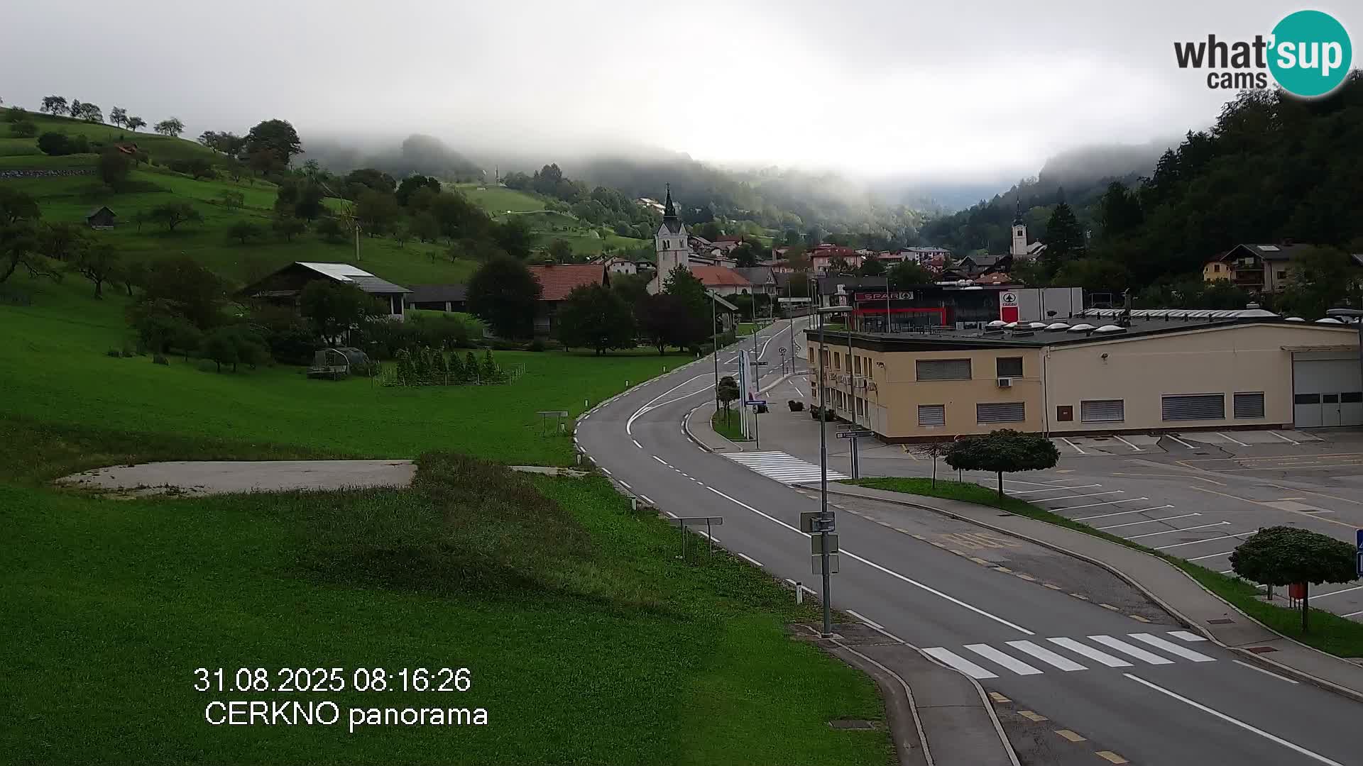 Cerkno city entrance Live Webcam