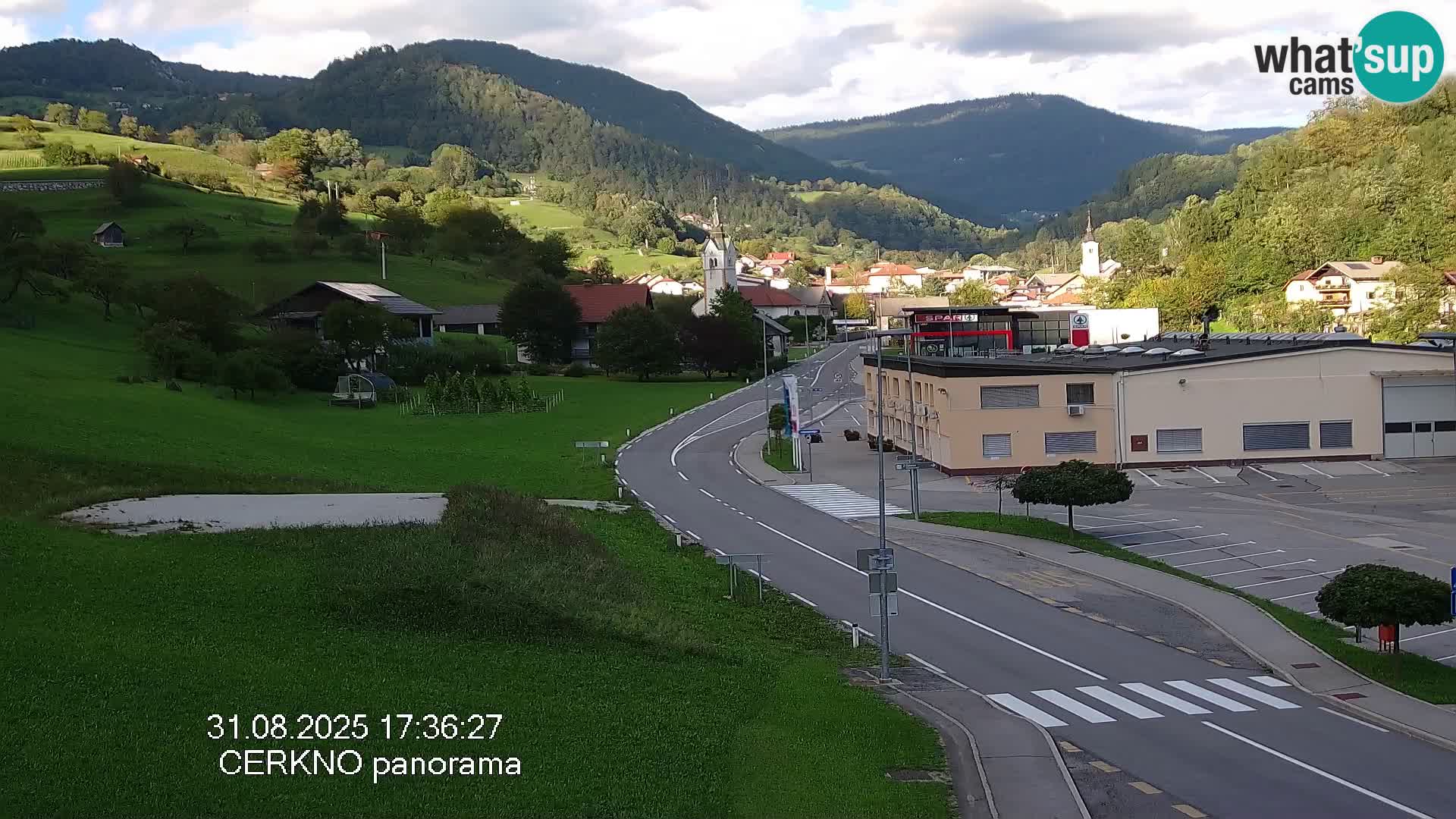 Cerkno city entrance Live Webcam