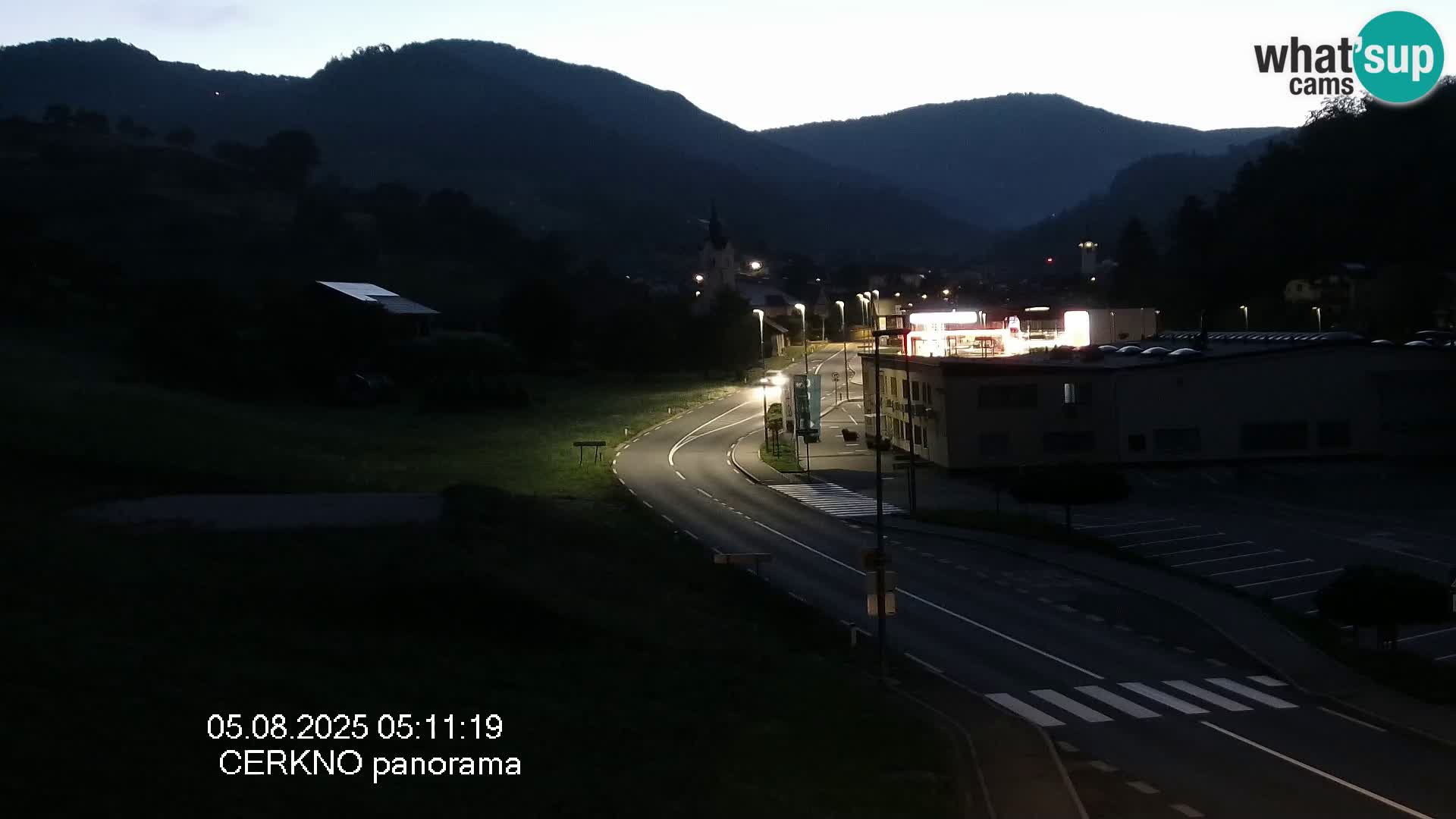 Cerkno city entrance Live Webcam