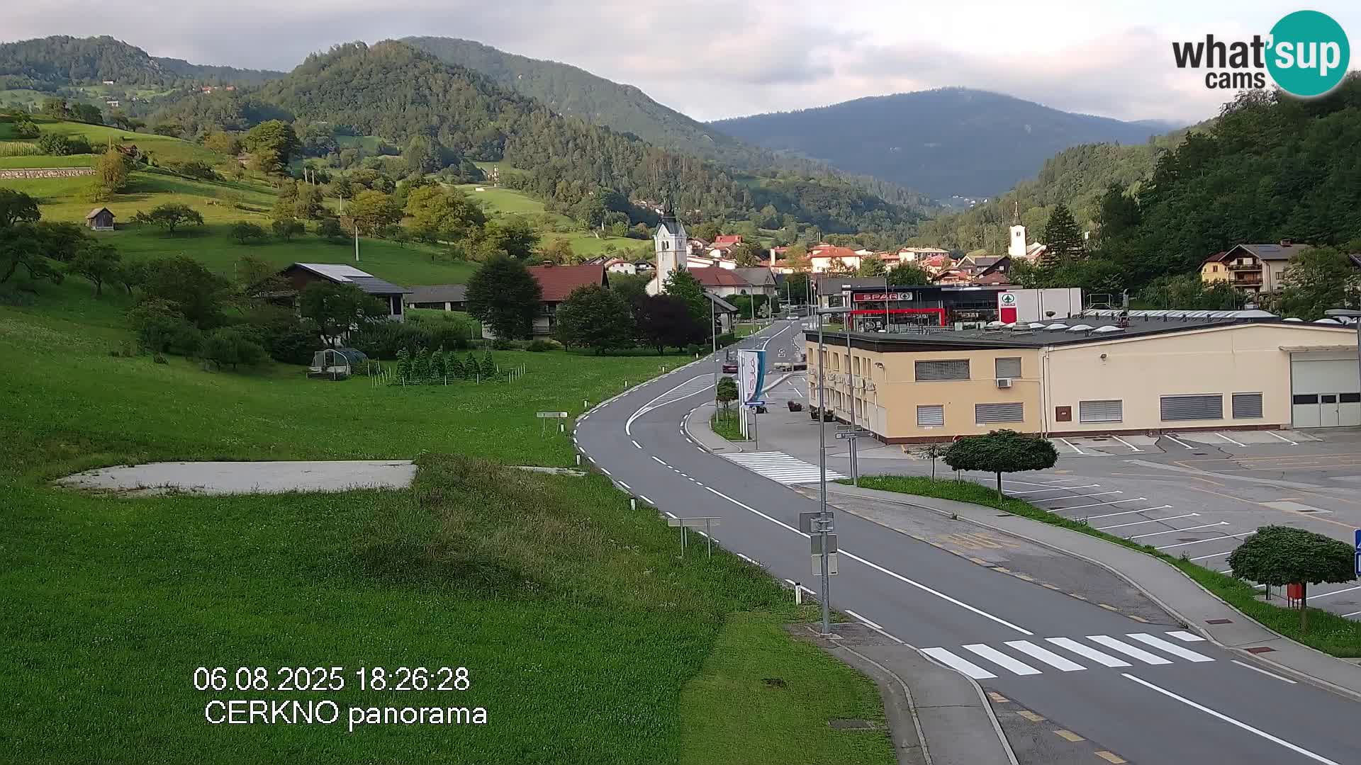 Cerkno entrada a la ciudad Webcam en vivo