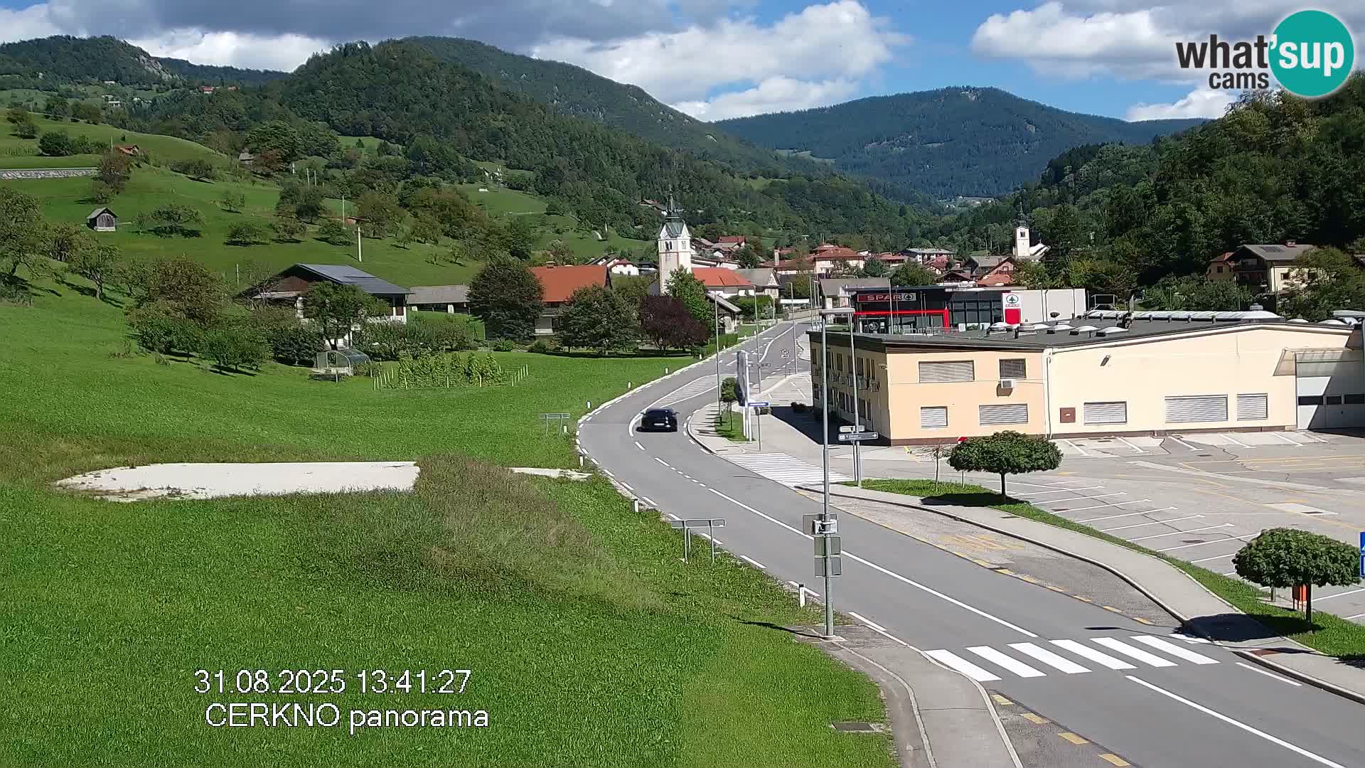 Cerkno city entrance Live Webcam